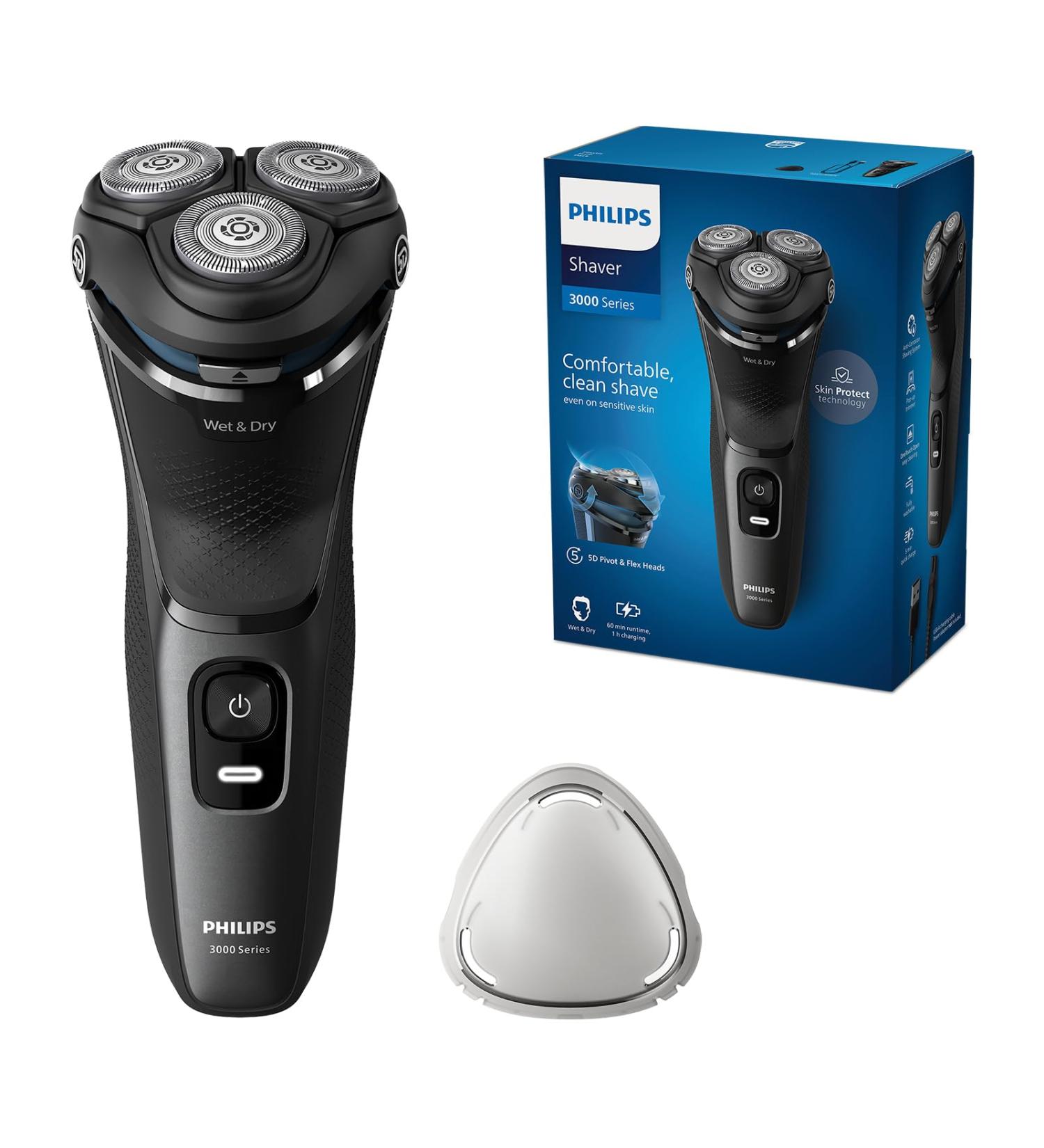 Philips S3000 Moon USB-A Electric Shaver with SkinProtect Technology - Wet & Dry Shaver for Men | Model S3145/00 - Buy Online on GoSupps.com