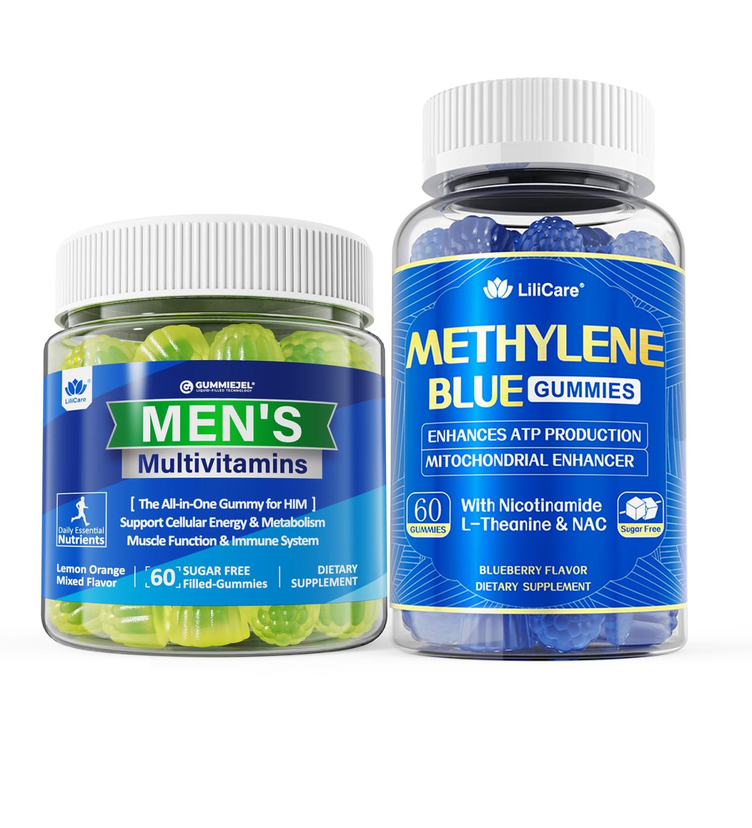 LILICARE Mens Multivitamins Gummies + Methylene Blue Gummies for Human - Buy Online on GoSupps.com