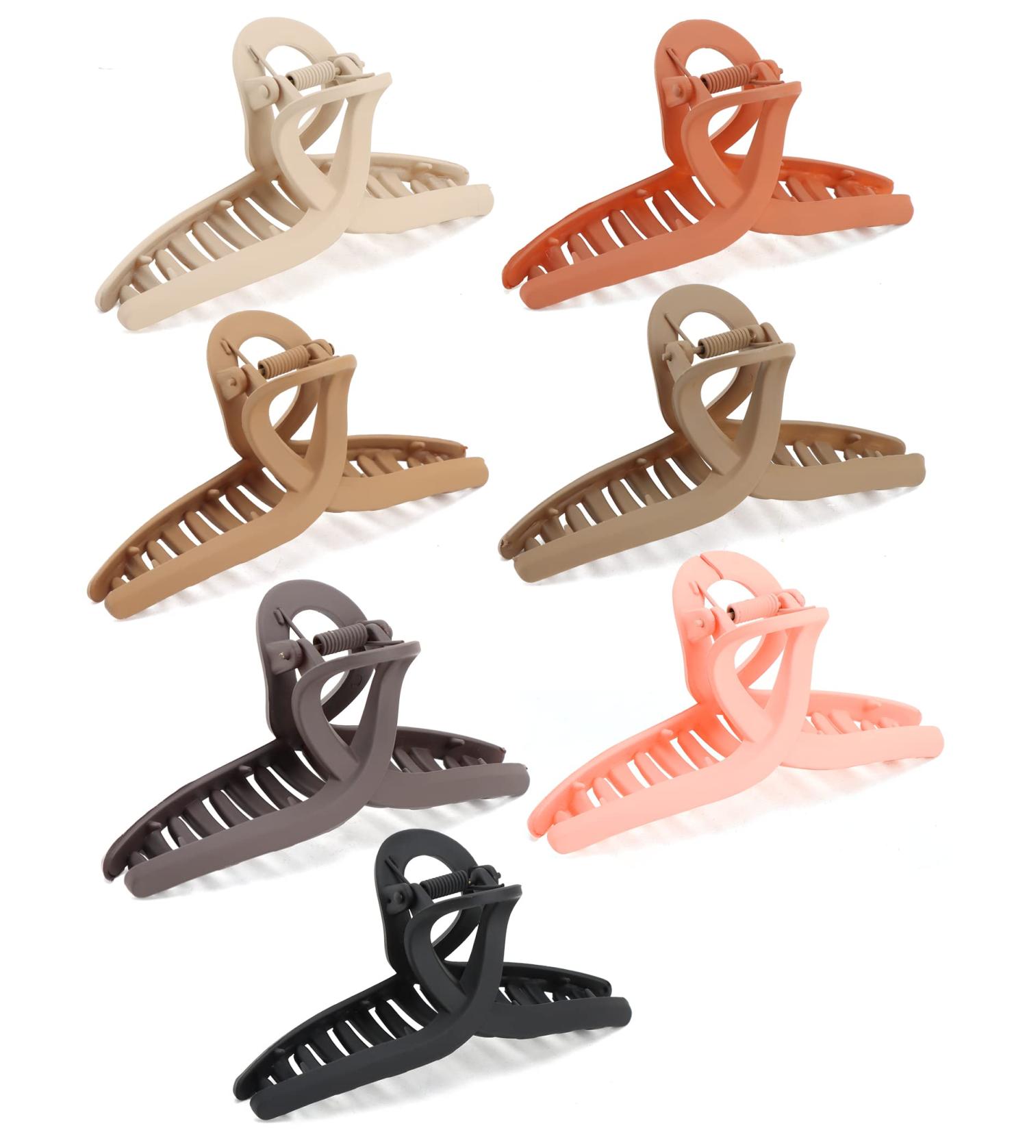 7 Pcs Large Hair Claw Clips for Thick Hair - Neutral Colors Set - Buy Online on GoSupps.com