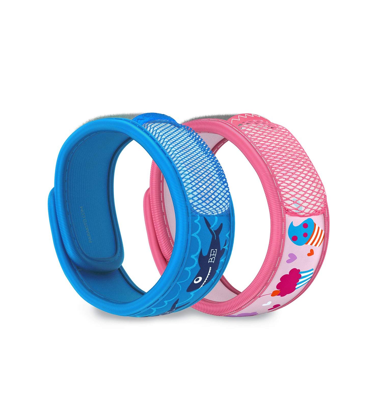 PARA'KITO Mosquito Repellent Pack - 2 Kids Wristbands & 2 Refills Be Cool/Cupcake - Buy Online on GoSupps.com
