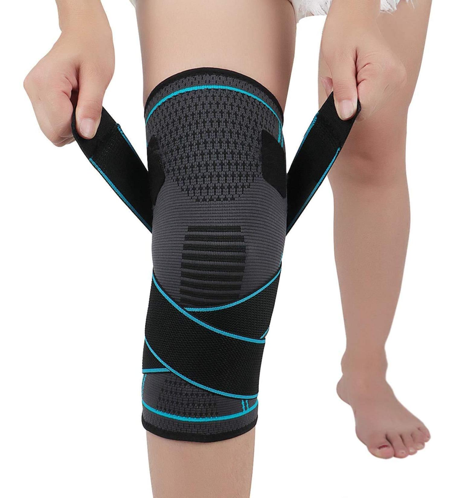 NTRH Adjustable Knee Brace for Arthritis, ACL, Meniscus Tear - Blue - Unisex Sports Knee Support - Buy Online on GoSupps.com