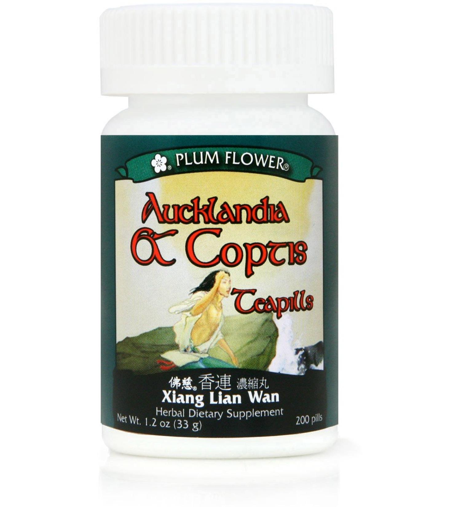 Aucklandia & Coptis Teapills (Xiang Lian Wan) 200 ct Plum Flower