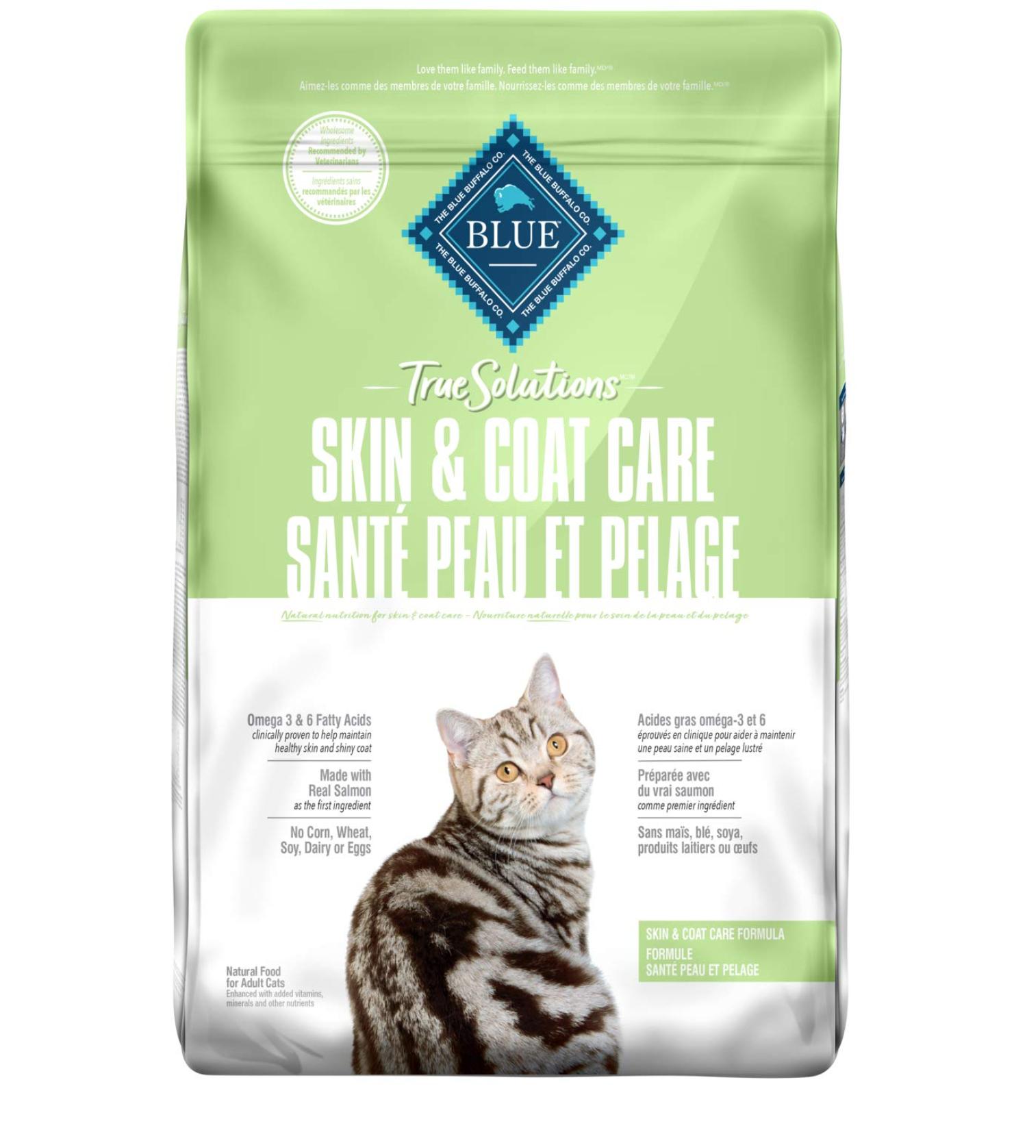 Blue Buffalo True Solutions Natural Adult Dry Cat Food Skin and Coat Care 15-lb Skin & Coat Care Dry Cat Food - Lg Bag - Buy Online on GoSupps.com
