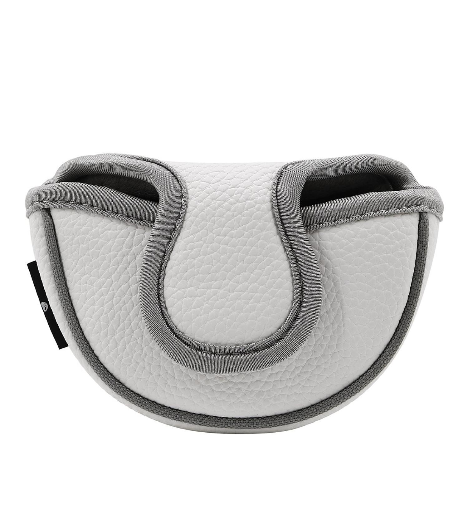 Big Teeth Small Golf Putter Cover - Half Mallet Mini Headcover w/ Magnetic Closure in White - Buy Online on GoSupps.com