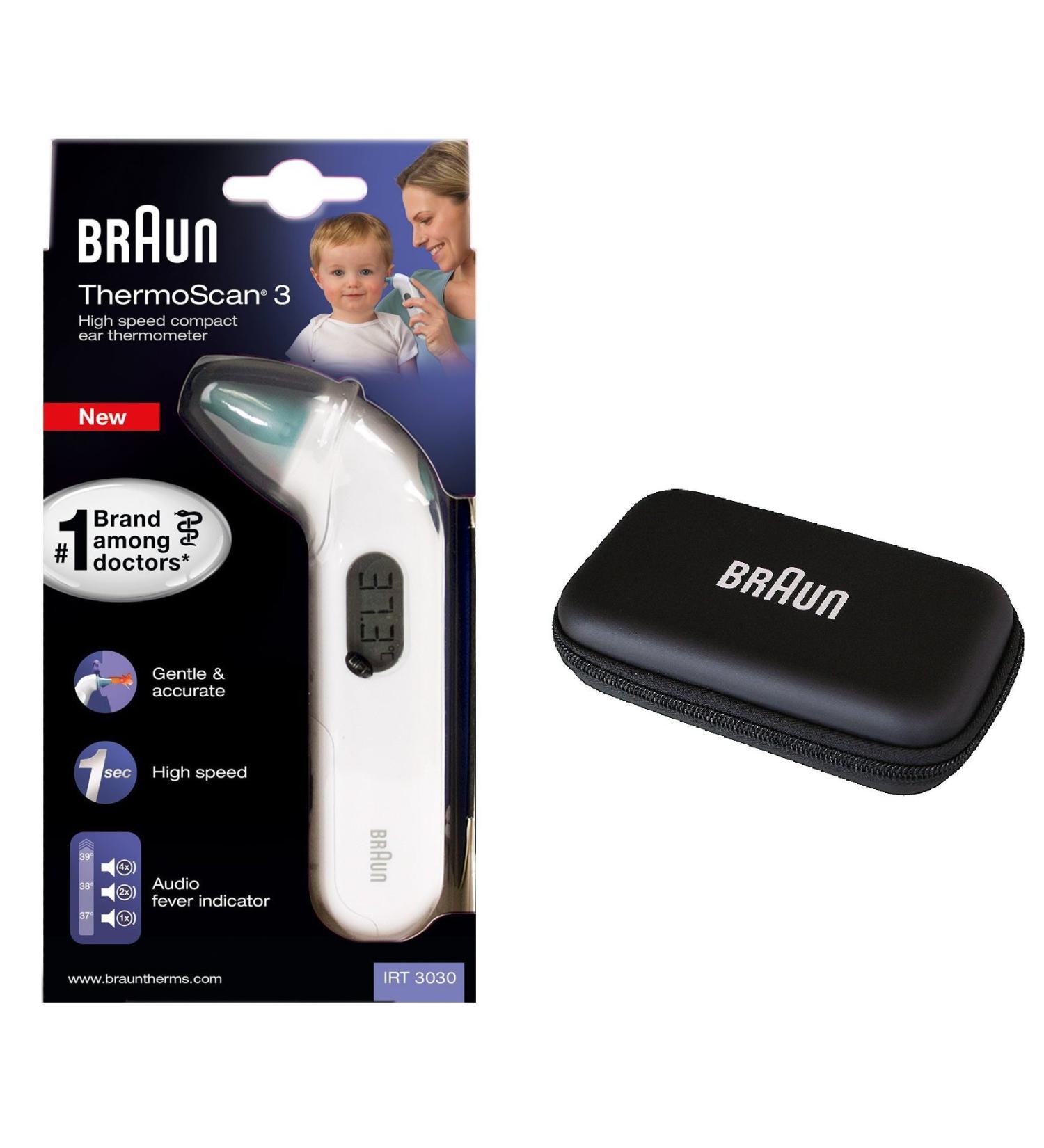 Buy Braun IRT3030 ThermoScan 3 Infrared Ear Thermometer & Case Protector | Best International Shipping - Buy Online on GoSupps.com