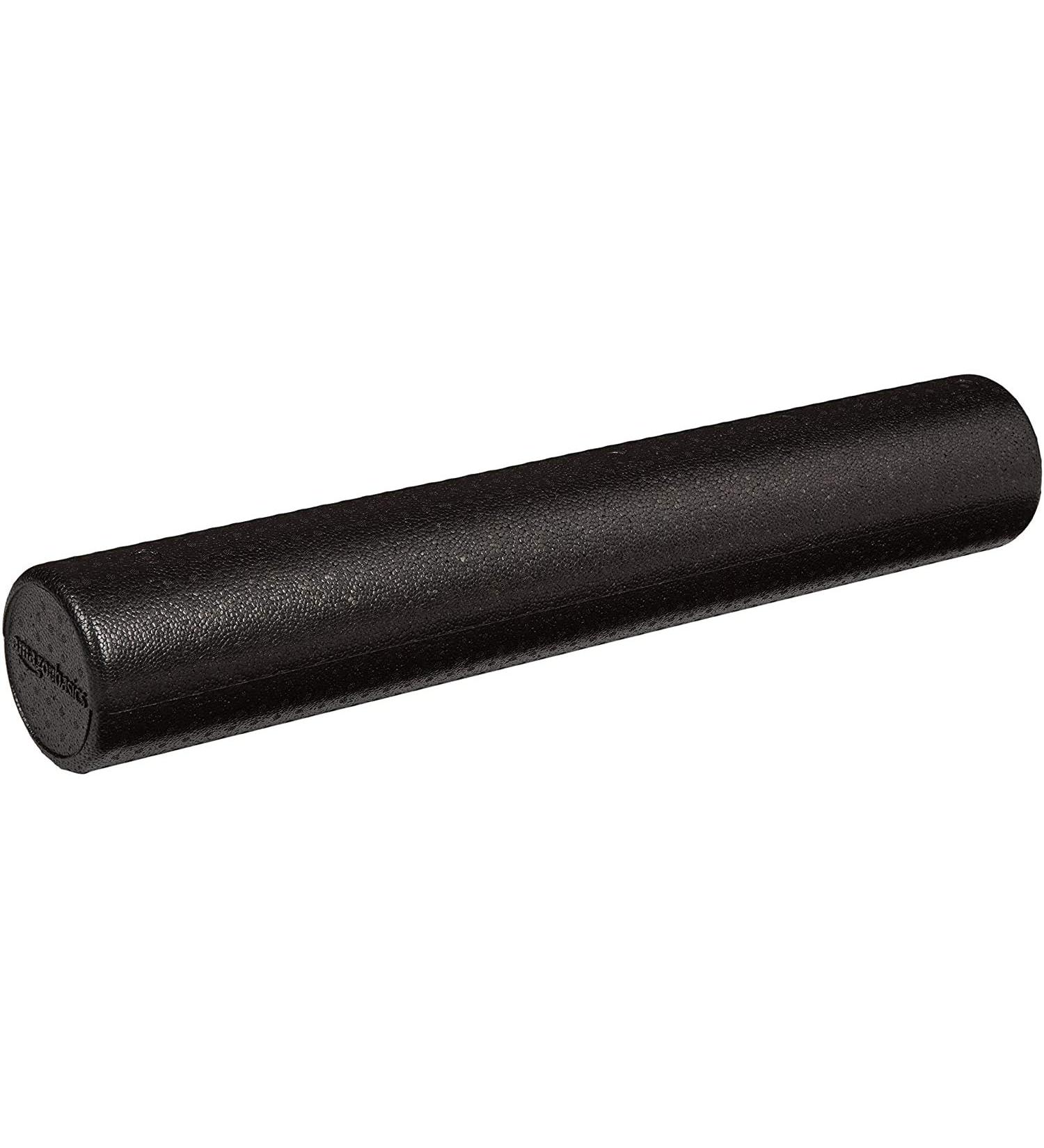 Amazon Basics High Density Foam Exercise Roller 90 cm - Black | Ideal Foam Roller for Muscle Recovery & Fitness | Best Price & Fast International Shipping - Buy Online on GoSupps.com