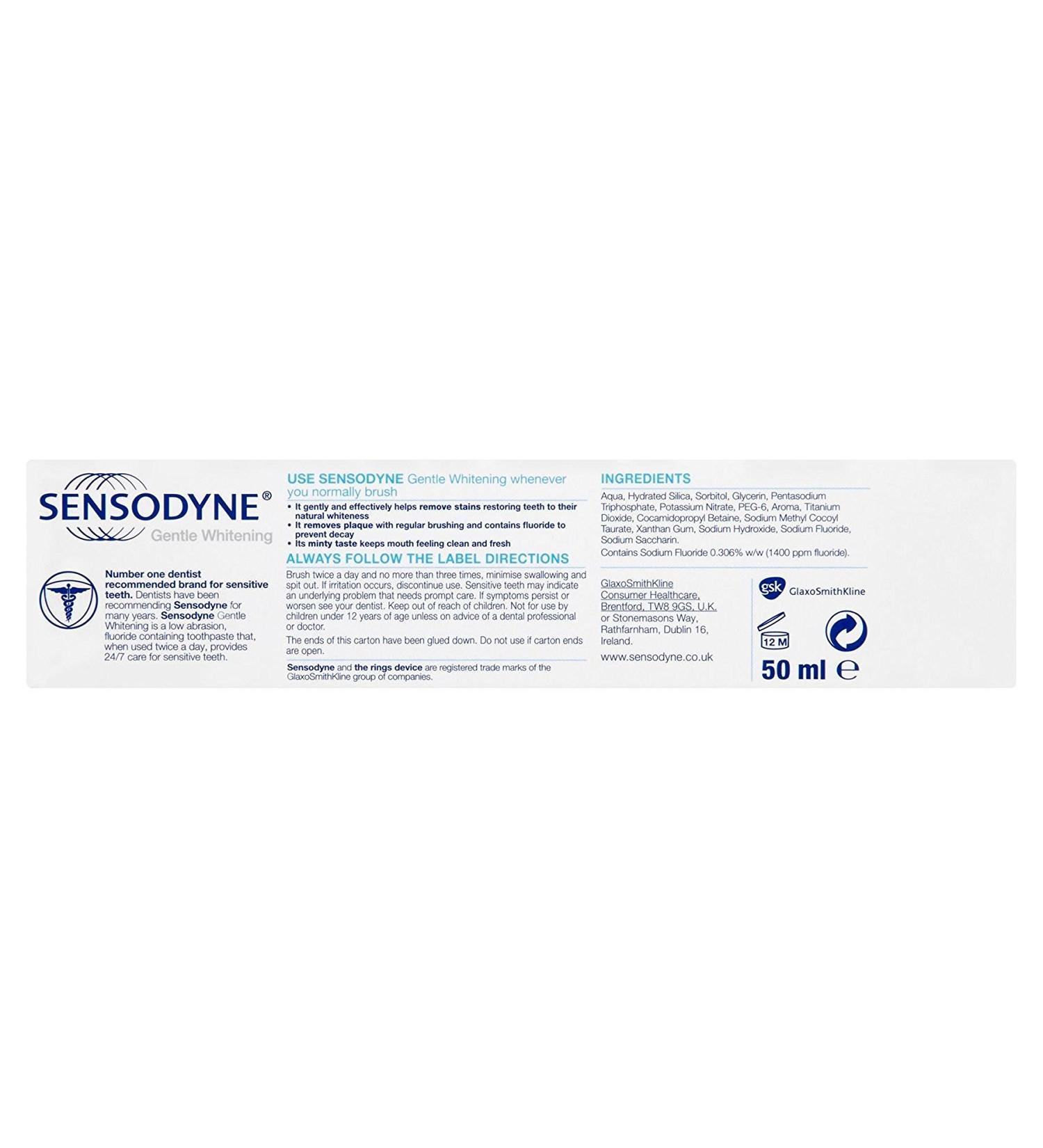 Sensodyne Gentle Whitening Toothpaste 50ml