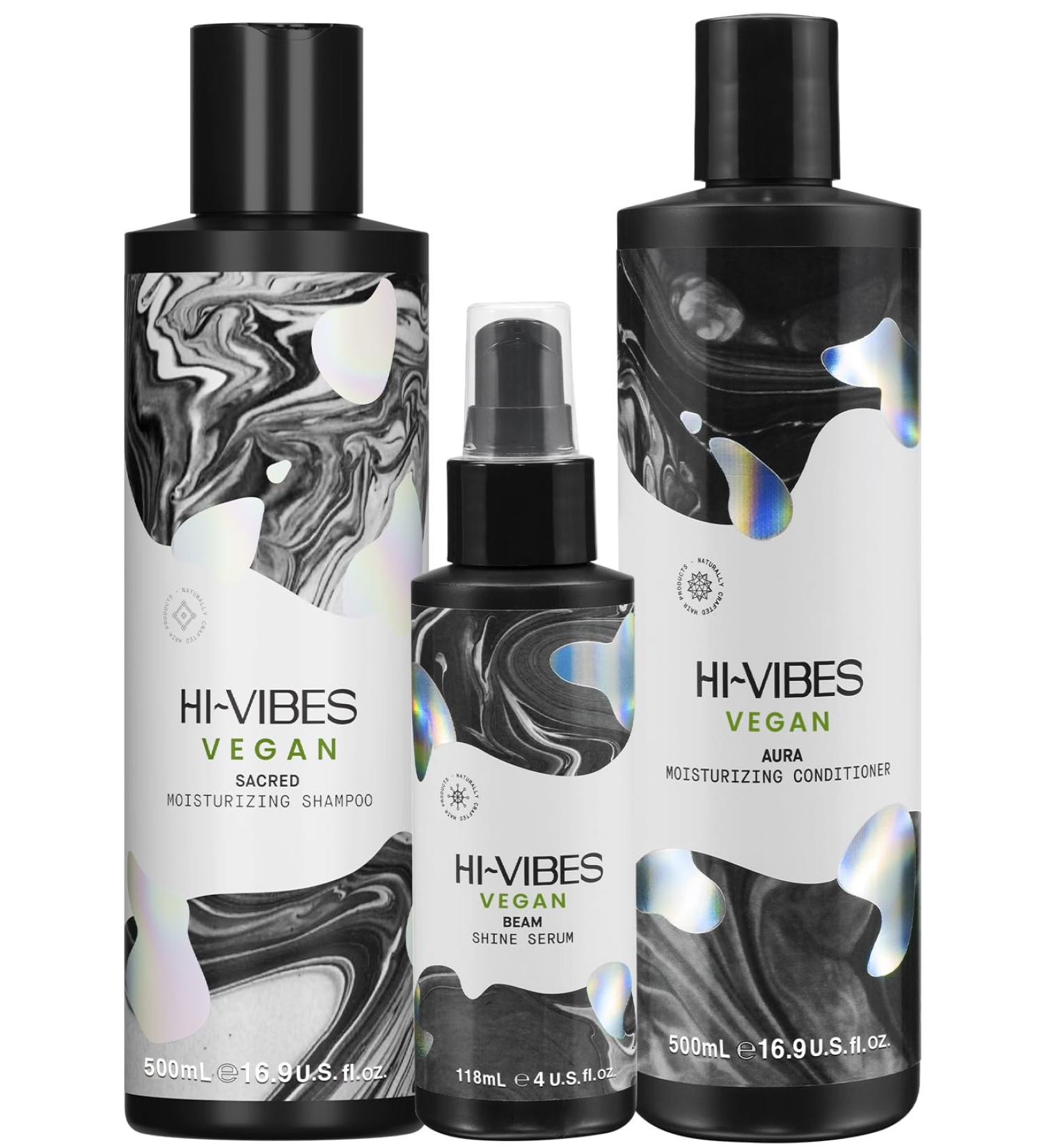 MOEHAIR Hi-Vibes Vegan Shampoo & Conditioner Set - Argan Oil Anti-Frizz Serum - Sulfate & Paraben Free Infused with Avocado & Coconut Oil - International Shipping - Buy Online on GoSupps.com