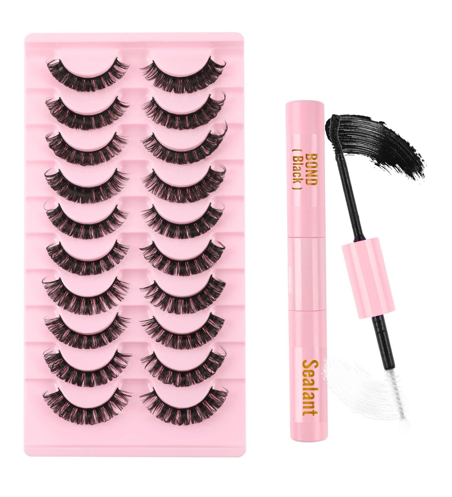 AIZUIWIY Russian Strip Lashes D Curl Fluffy False Eyelashes Kit with Bond &Seal Natural Look Like Extensions 3D Volume Lashes Fake Eyelashes 10 Pairs Reusable SJ23-CLASSIC EYELASHES KIT - Buy Online on GoSupps.com