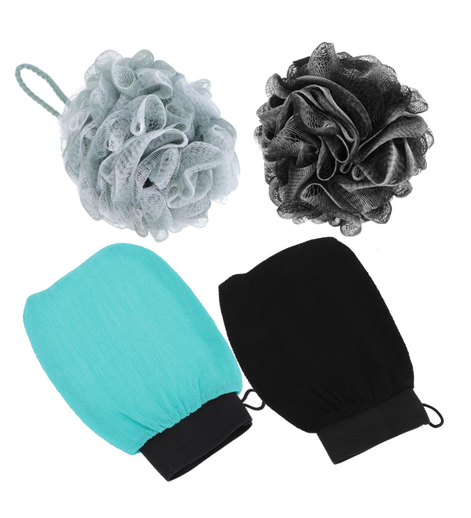 Ipetboom Body Gems Chest 2 Sets Bath Set Bath Gloves Exfoliating Mitt Towel Mens Body Scrubber BER Bubble Making Net Shower Cleaning Gloves Single Layer Bath Flower Bath Ball Rayon - Buy Online on GoSupps.com