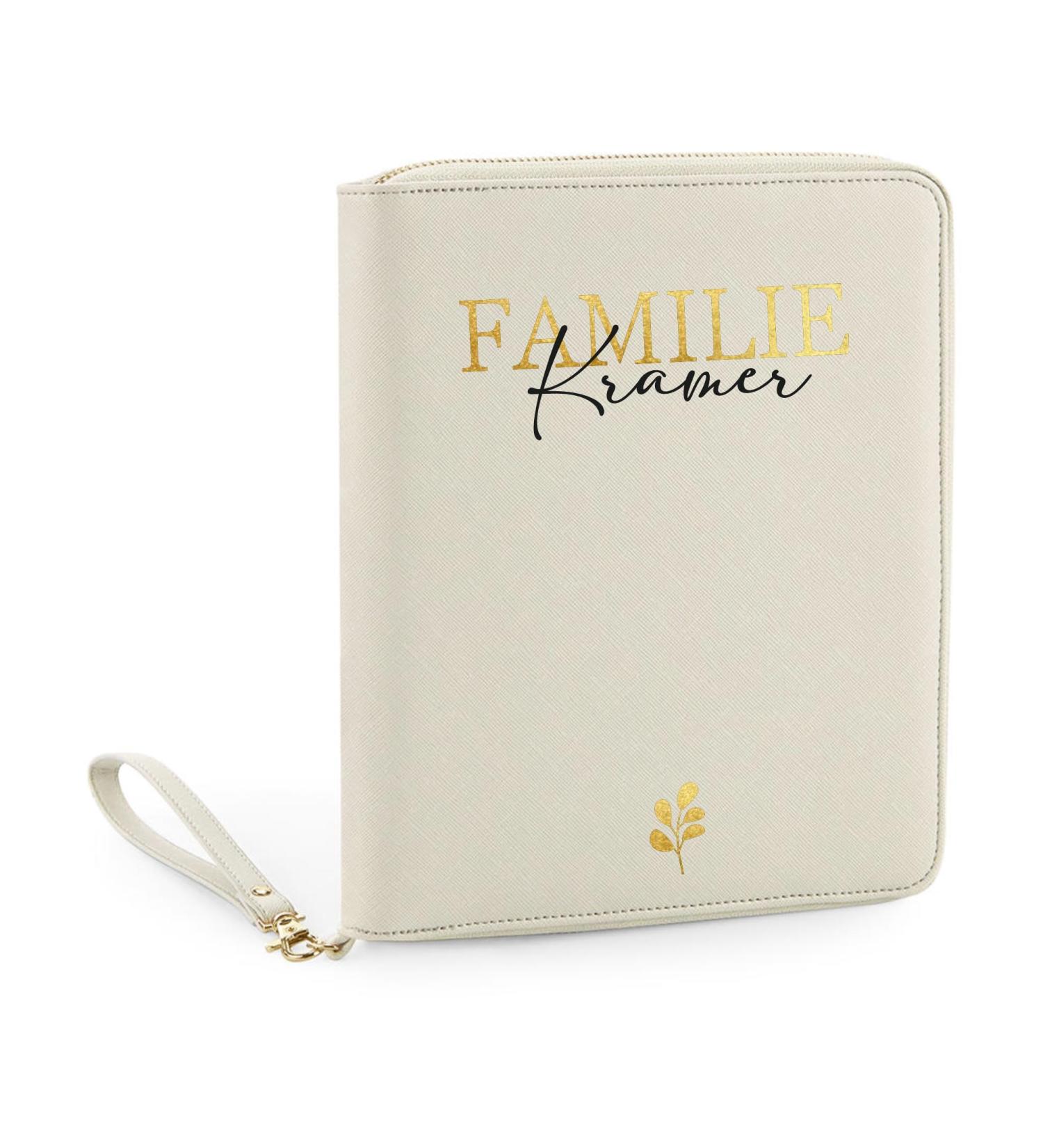 Personalized AWASG Family Organizer Bag | Travel Coat & Document Holder for Passports Cards Vaccination Pass | Beige - Buy Online on GoSupps.com