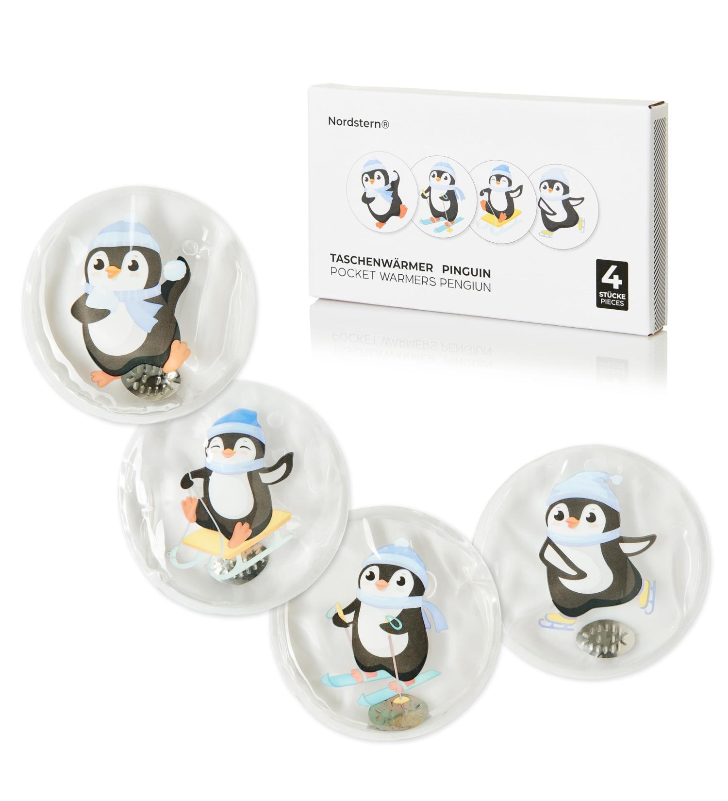 Nordstern Pocket Warmer - Reusable Handwarmer Penguin 4 Pack | Heat Pillows for Kids & Adults (9x9 cm) - International Shipping Available - Buy Online on GoSupps.com