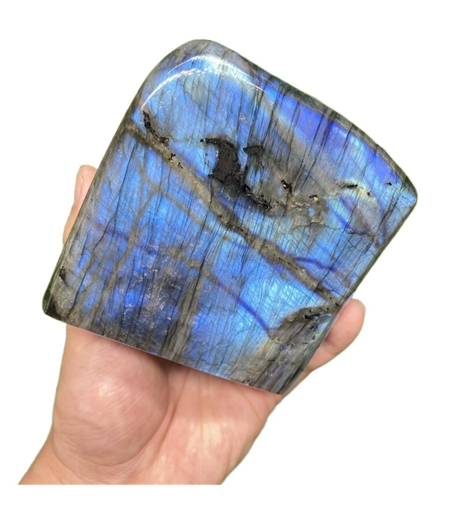 FLYIFE 1PC 500-1000g Natural Crystal Moonstone Raw Gemstone Ornament Polished Quartz Labradorite Handicraft Decorating Stone Natural Stones Gift (Color : 900-1000g) - Buy Online on GoSupps.com