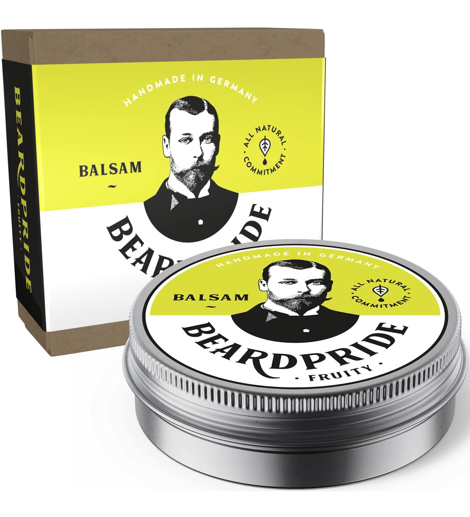 BeardPride Bartbalm - Original Beard Balm for Men | Natural Shea Butter & Oils | Fruity Scent | 28g | Perfect Gift for Men - Buy Online on GoSupps.com