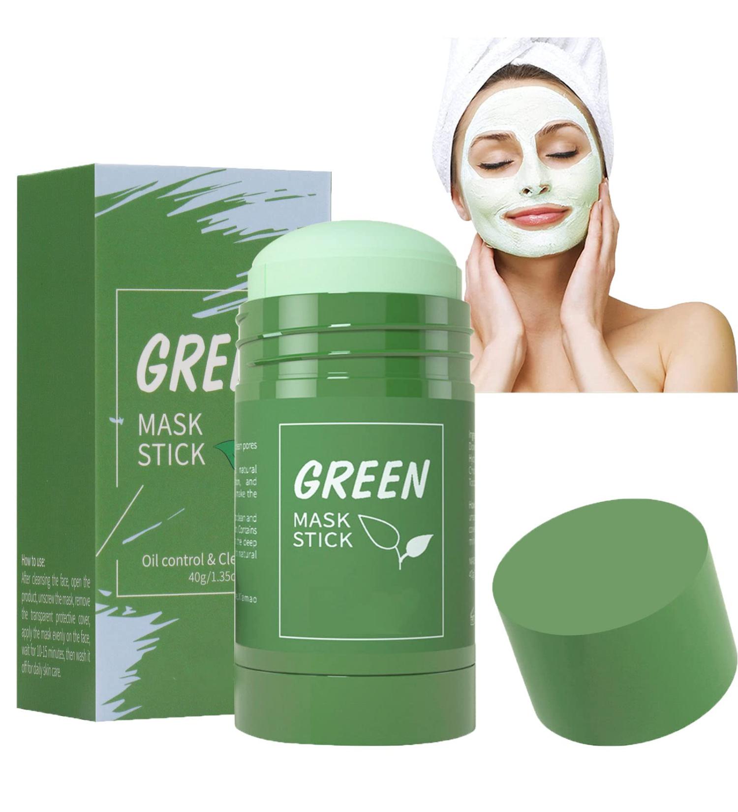 Mask Stick Green Tea Purifying Clay Stick Mask Green Tea Cleansing Mask Stick Cleansing Mask Face Moisturizes Oil Control Controls Sebum and Removes Blackheads - Buy Online on GoSupps.com