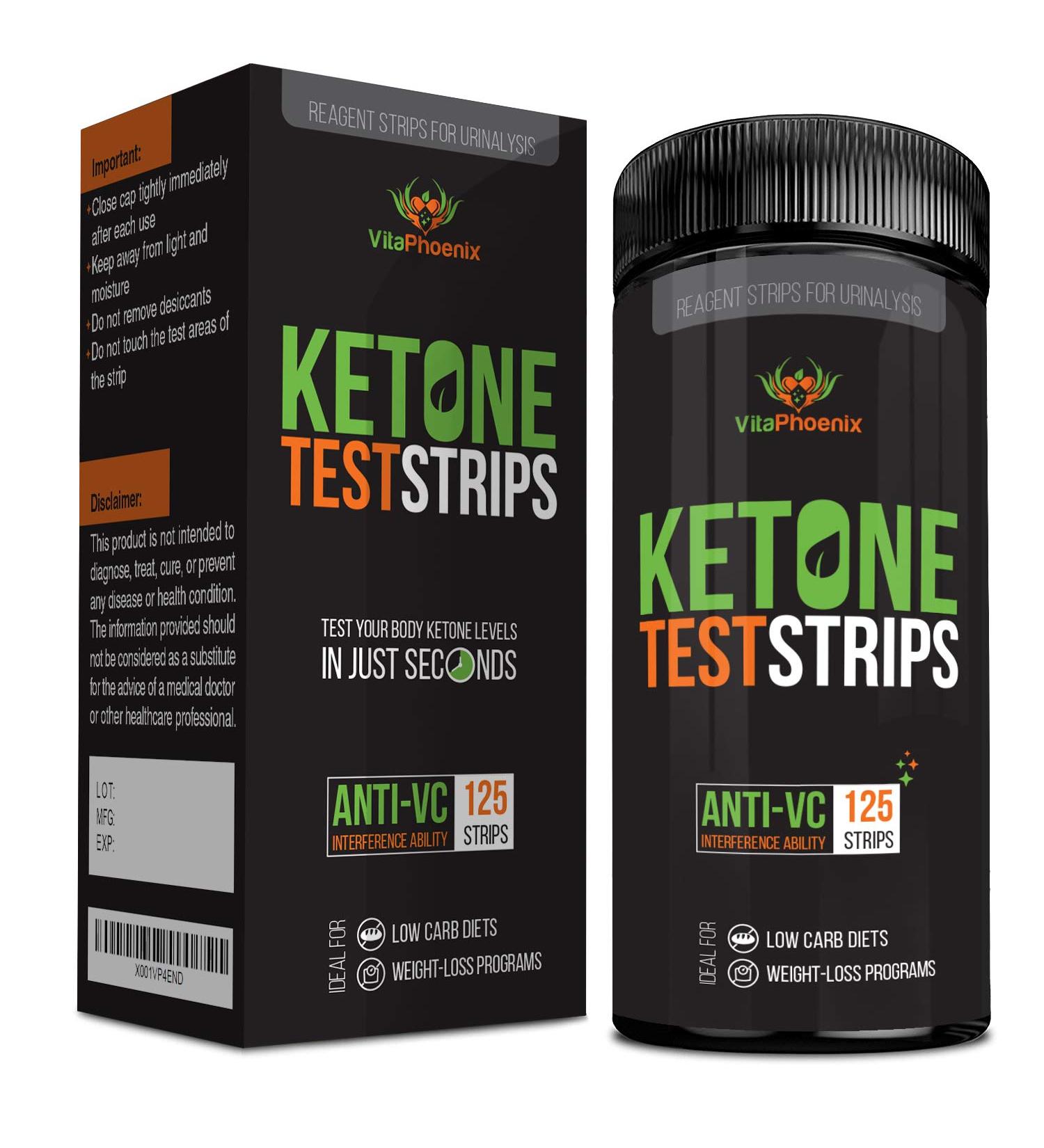 Ketone Strips - 125 Urinalysis Test Strips for Keto Diet Ketosis Monitoring - Buy Online on GoSupps.com