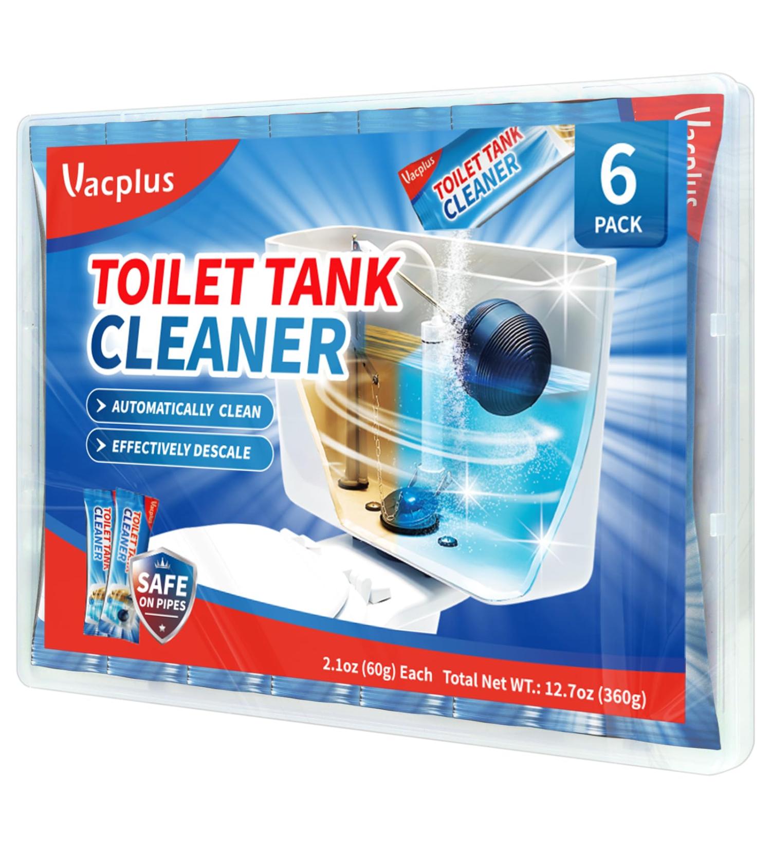 Vacplus Toilet Tank Cleaner 6-Pack | Automatic Descaler & Mold Remover | Effective Rust Removal for Clean Toilets - Buy Online on GoSupps.com
