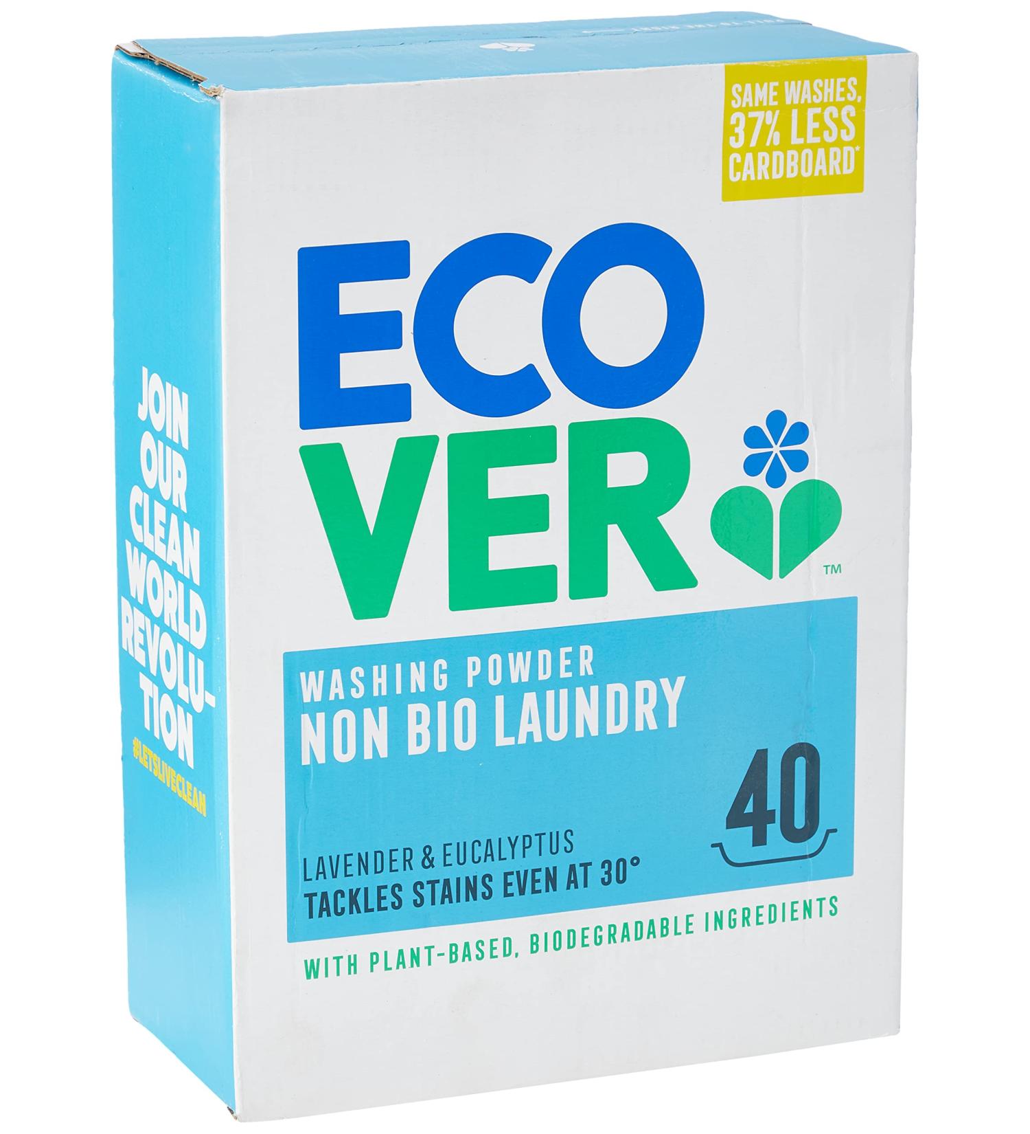 Ecover Non-Bio Washing Powder 3 kg - 40 Washes | Eco-Friendly Laundry Detergent - Buy Online on GoSupps.com
