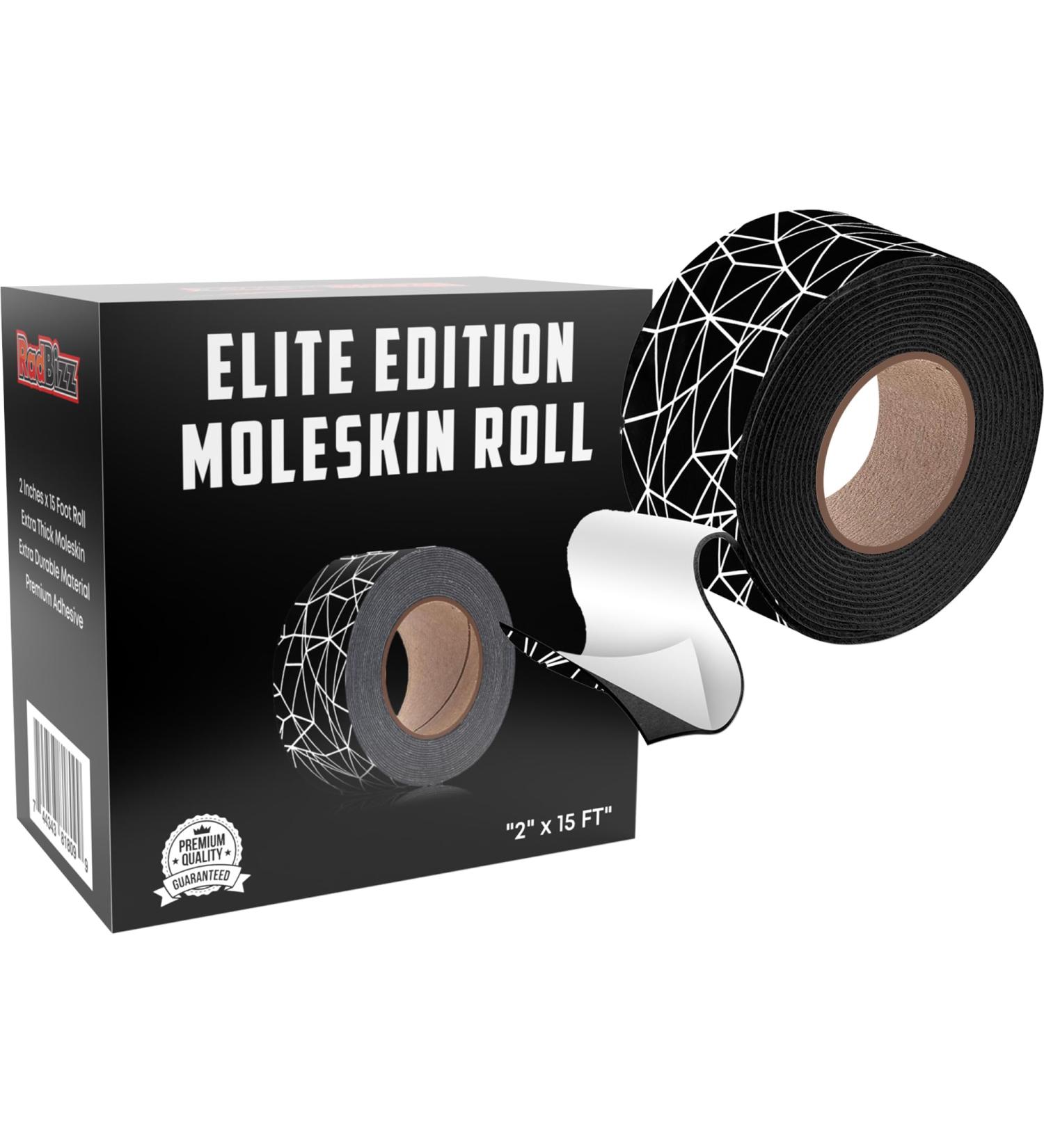 Premium Moleskin for Blisters - 2" x 15' Roll - Black Foot Protection Tape for Shoes - Elite Edition - Buy Online on GoSupps.com