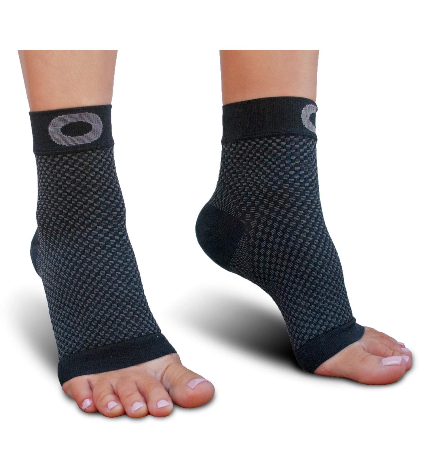 Plantar Fasciitis Sock with Arch Support for Men & Women - BEST Ankle Compression Socks for Foot and Heel Pain Relief - Better than Night Splint Brace Orthotics Inserts Insoles (XXL Black) XXL Black - Buy Online on GoSupps.com