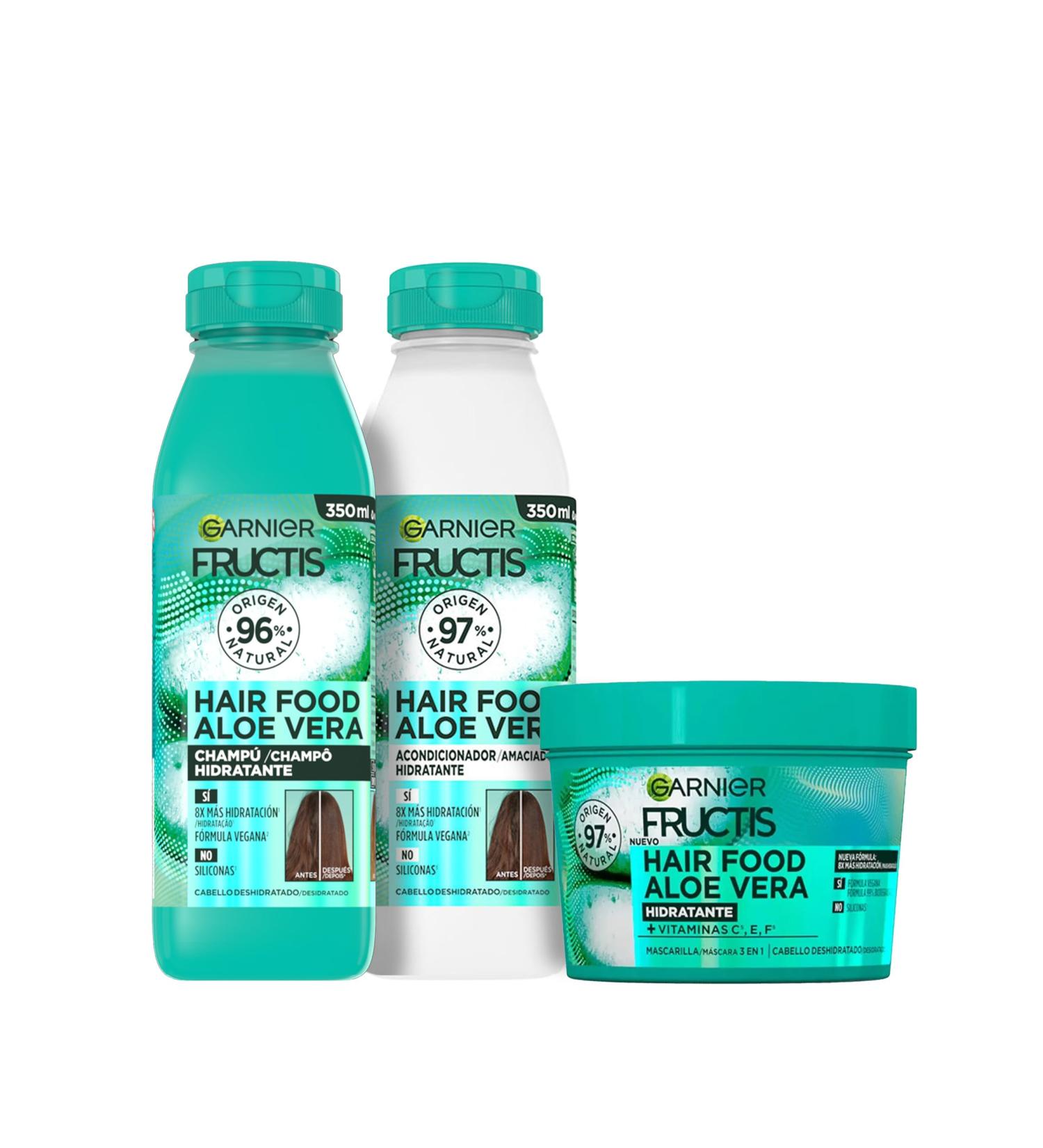  Garnier Garnier Fructis Shampoo + Conditioner + Mask Pack for normal to dry hair with moisturizing cleansing Aloe Vera. - Buy Online on GoSupps.com