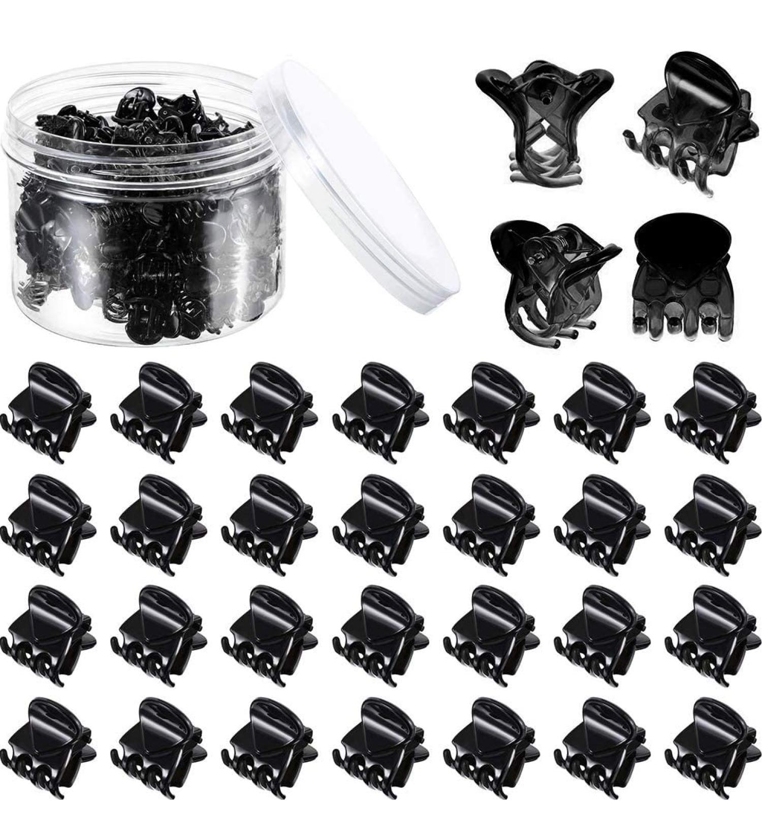 Queta 100 Pieces Mini Black Hair Clips - Durable Plastic Hair Clips for All Hair Types | International Shipping Available - Buy Online on GoSupps.com