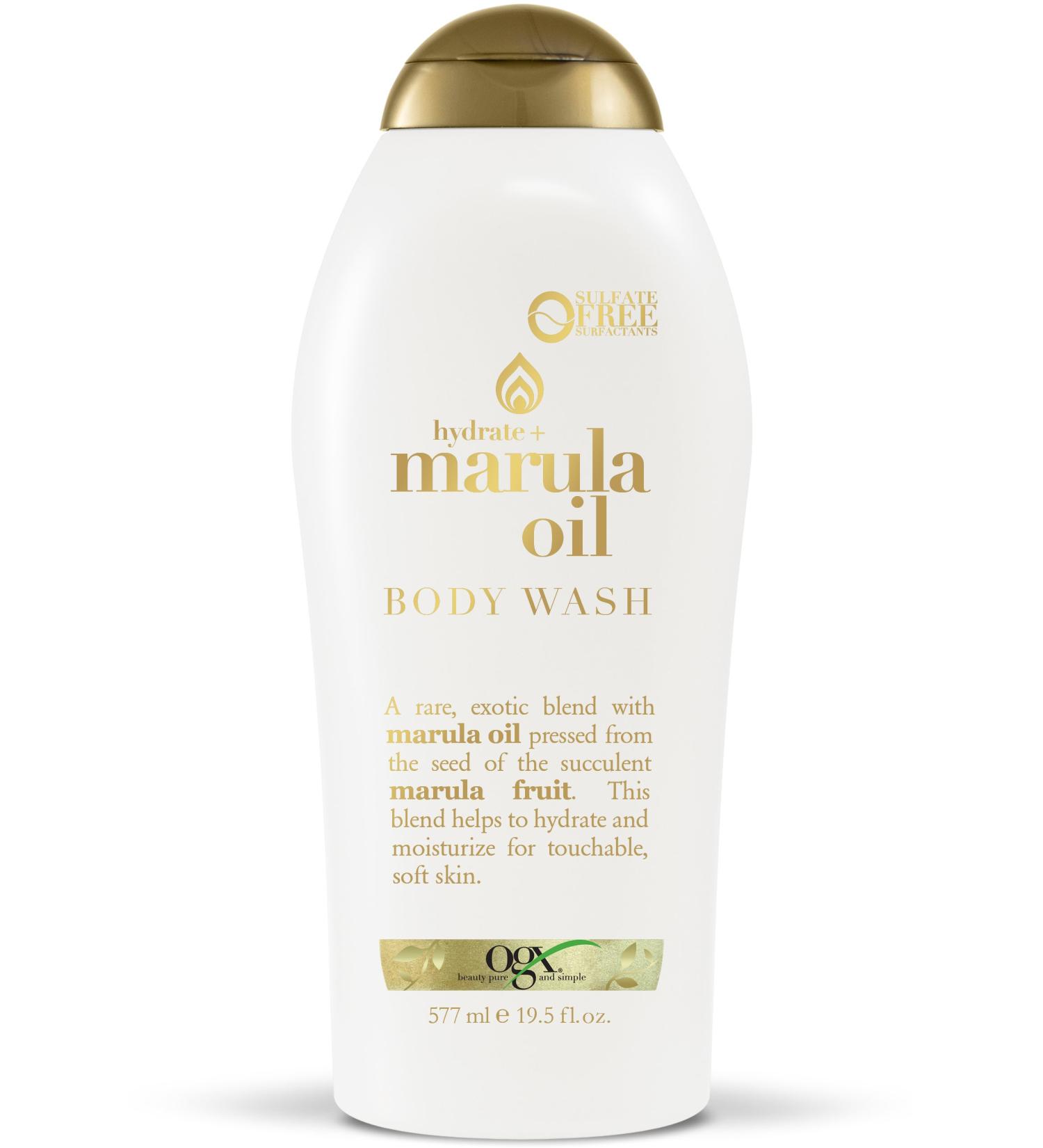 OGX Marula Oil Body Wash - 19.5 Fl Oz | Moisturizing Formula for Dry, Oily, Normal & Combination Skin | Silicone-Free - Buy Online on GoSupps.com