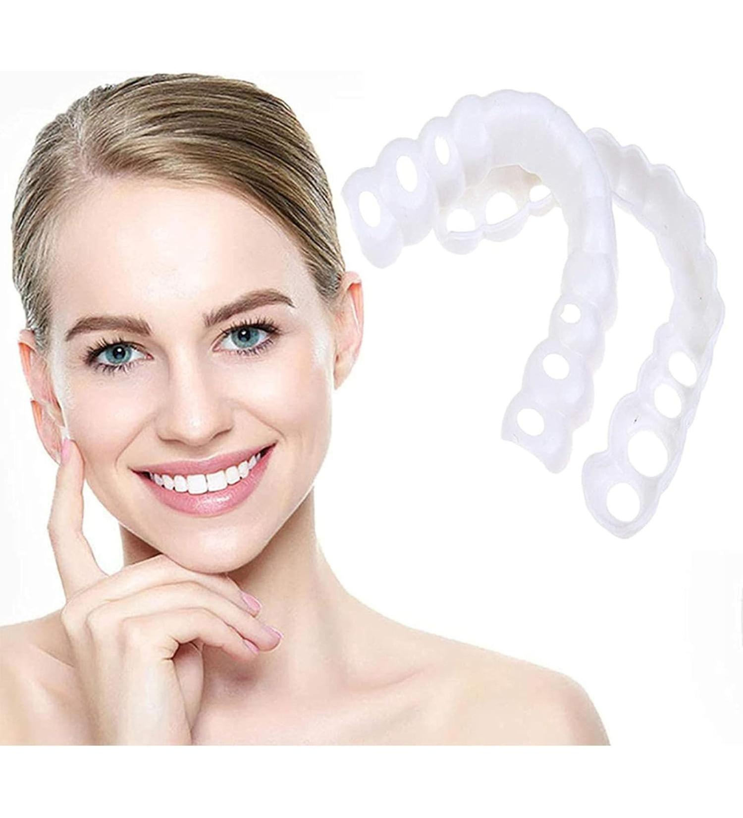 Buy GJPDPZ Fake Braces Veneers - Instant Cosmetic Dentures for Bad Teeth | 2 Pairs - International Shipping Available - Buy Online on GoSupps.com