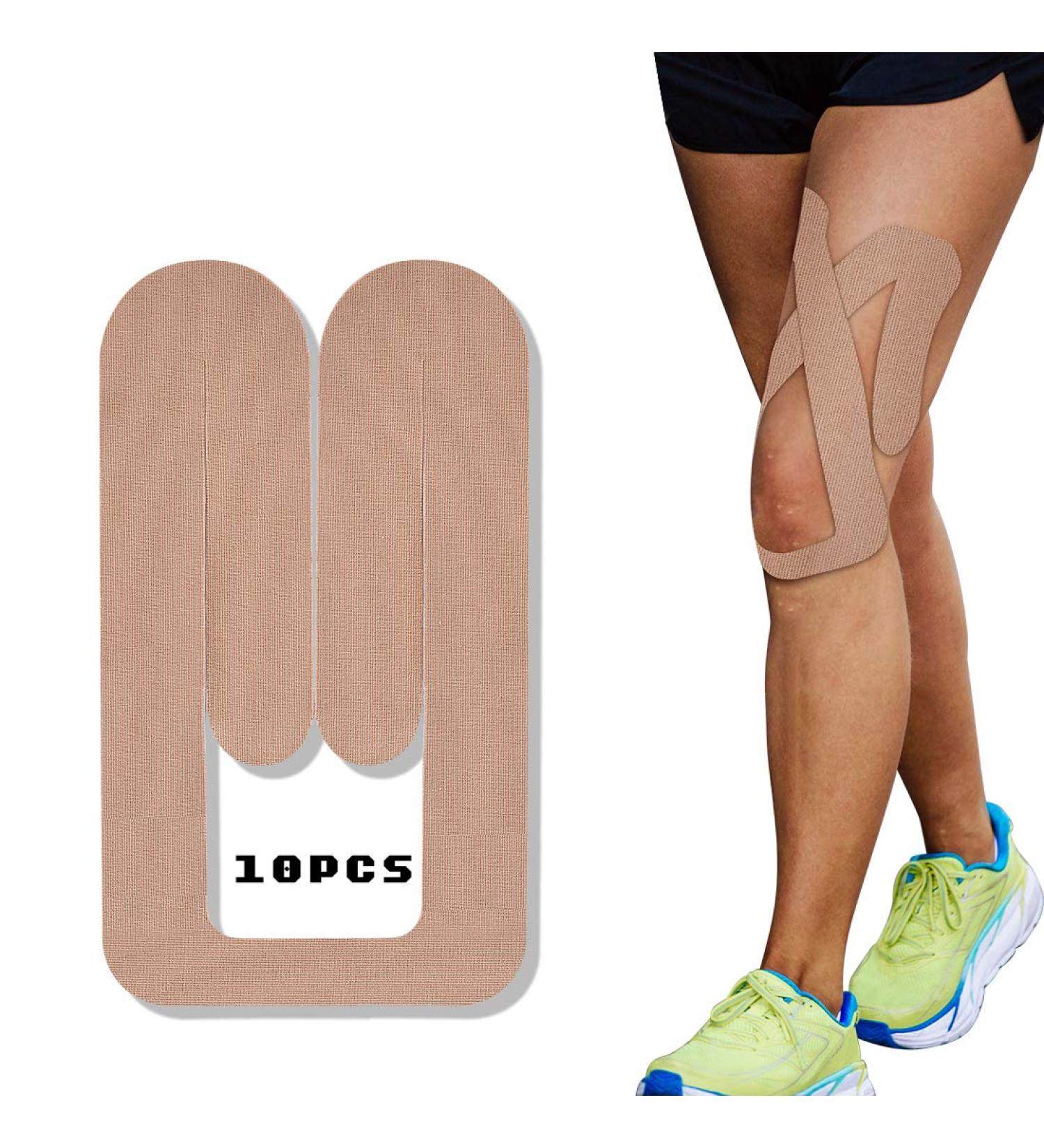 Buy Sports Kinesiology Tape - 10 Pcs Breathable & Water Resistant Pre-Cut for Knee Patella & Meniscus - SP156 - Buy Online on GoSupps.com