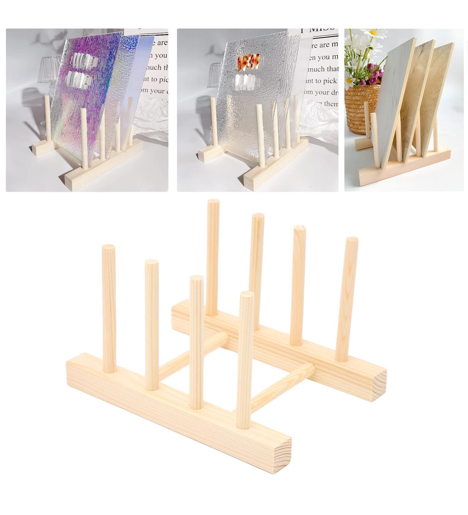 Nail Sample Display Stand Wooden Nail Display Stand 3 Grid Style Artwork Rack for Nail Printing Samples Elegant Board Easel Adds Elegance to Any Space - Buy Online on GoSupps.com