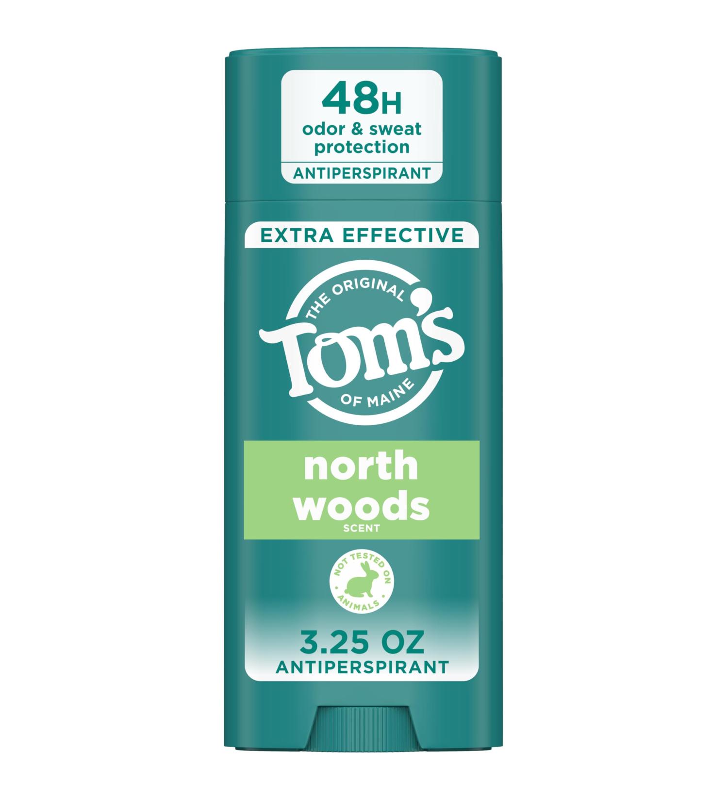 Tom s of Maine North Woods Antiperspirant for Men and Women With Recycled Aluminum 3.25 oz North Woods AP 3.25 Ounce (Pack of 1) - Buy Online on GoSupps.com
