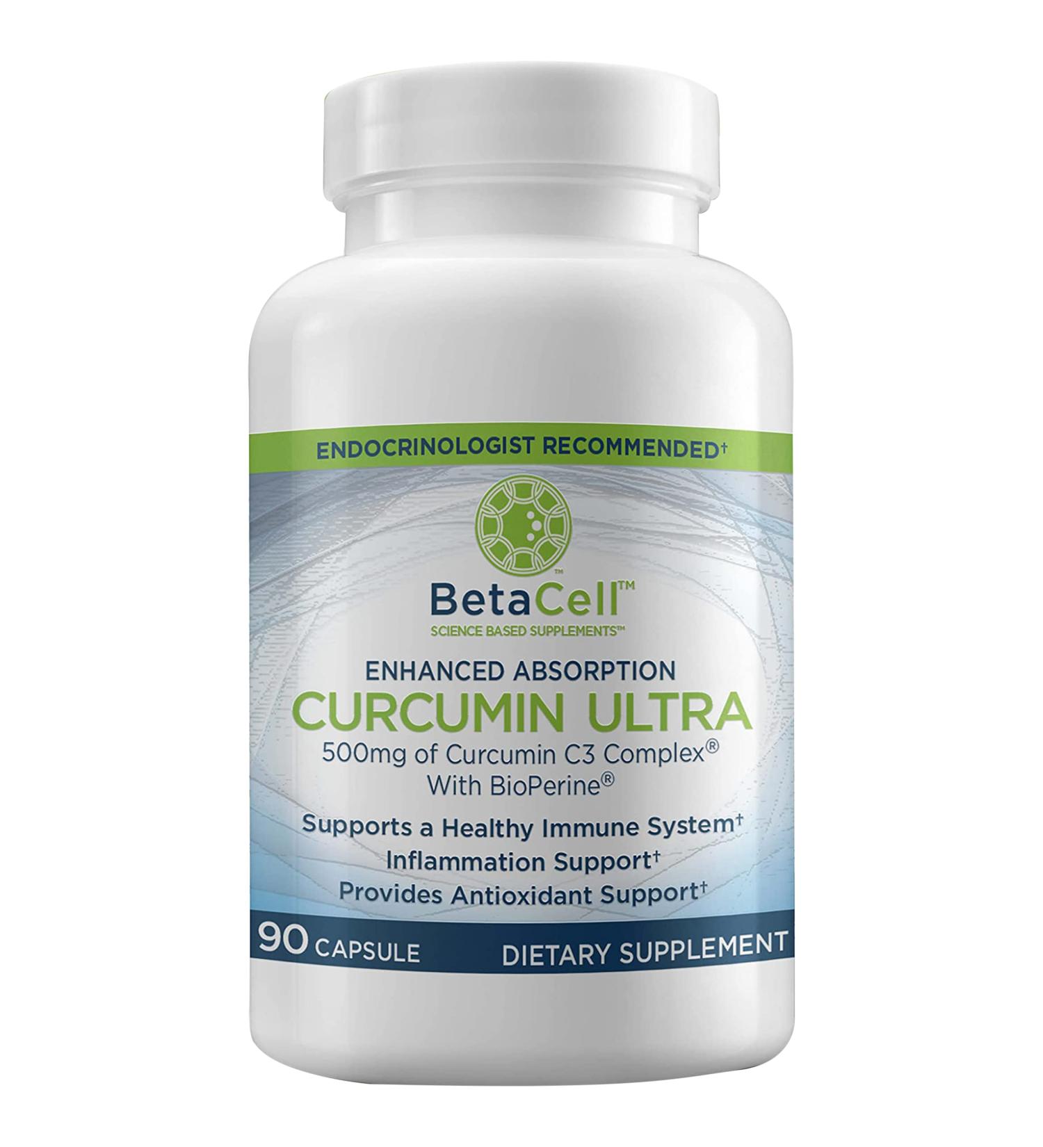 BETACELL Turmeric Curcumin with Black Pepper - Turmeric Supplements - Curcumin Supplement - Vitamins for Men and Women - Turmeric Curcumin with Bioperine - Organic Turmeric Extract - 90 Capsules - Buy Online on GoSupps.com