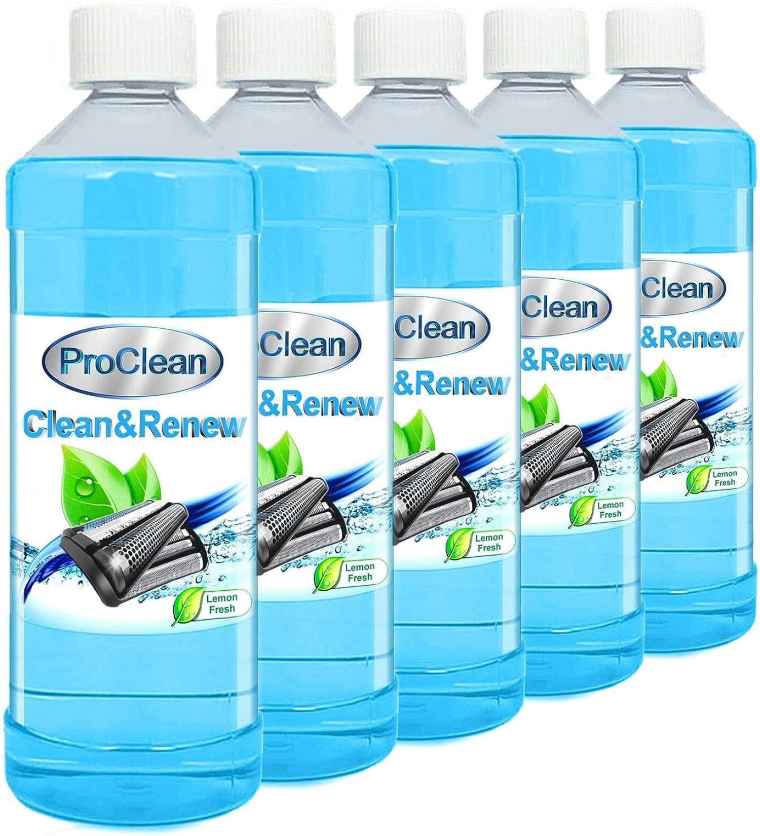 ProClean Shaver cleaner X 5 Bottles Cleaner Refill Clean and Renew