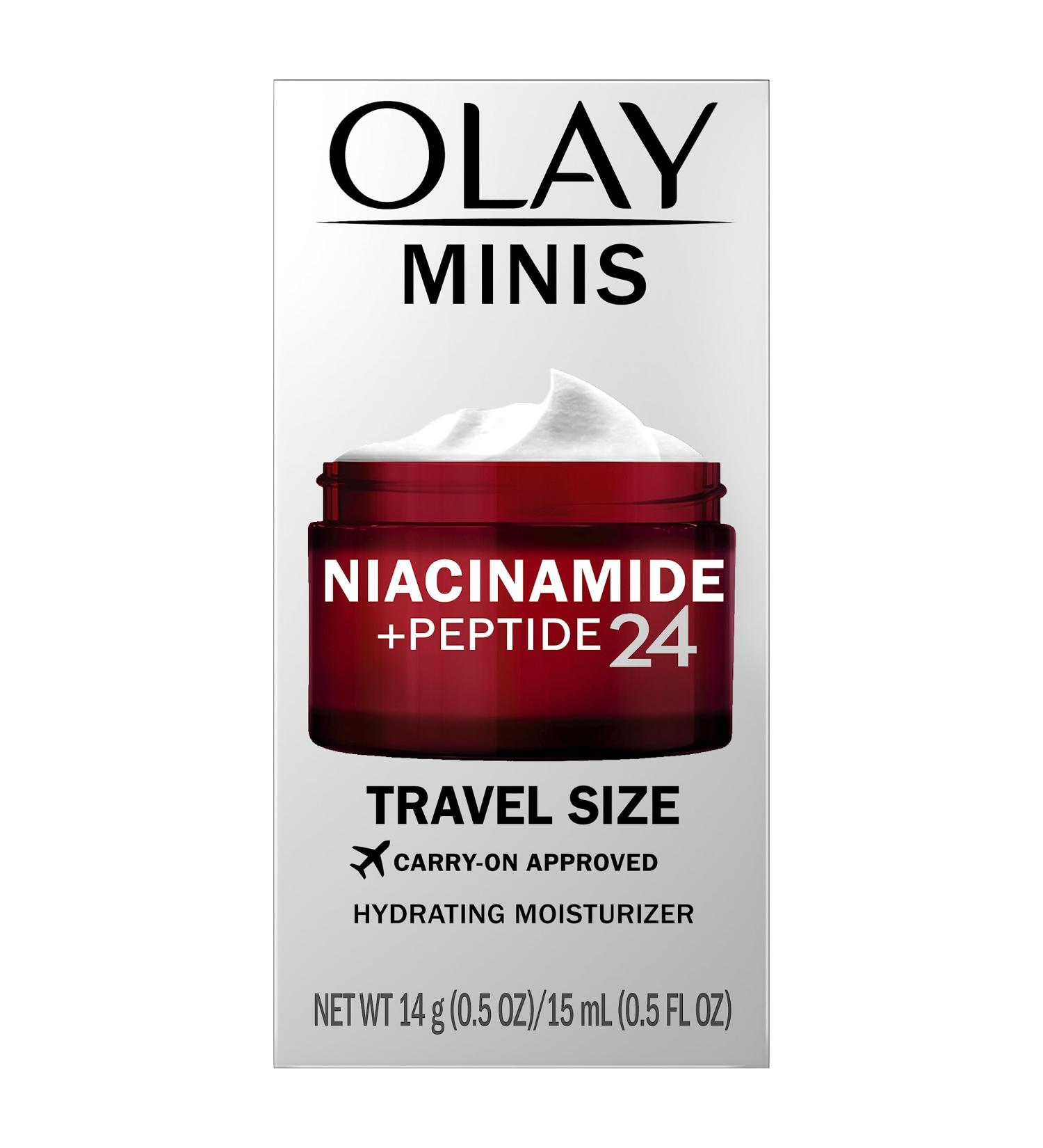 Olay Regenerist Niacinamide + Peptide 24 Hydrating Face Moisturizer with Vitamin B3 for Stronger Skin Barrier 0.5 oz Travel Size 15 ml (Pack of 1) - Buy Online on GoSupps.com