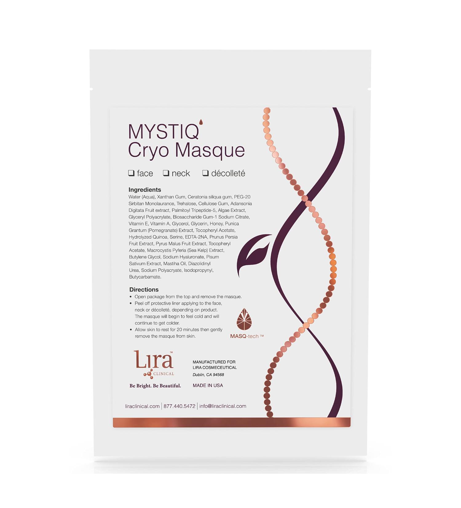 Lira Clinical Cryo Sheet Facial Mask - Soothing Cooling Mask for Redness Anti-Aging & Brightening - Glycerin & Fruit Extracts - International Shipping Available - Buy Online on GoSupps.com
