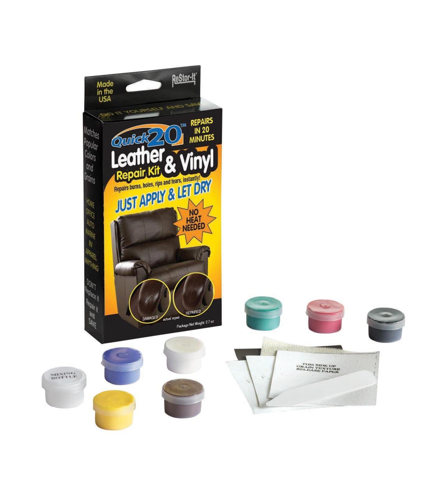 Master Manufacturing Re-Stor It Quick 20 Leather & Vinyl Repair Kit - Fast Easy Repairs for Furniture Auto & More - Buy Online on GoSupps.com