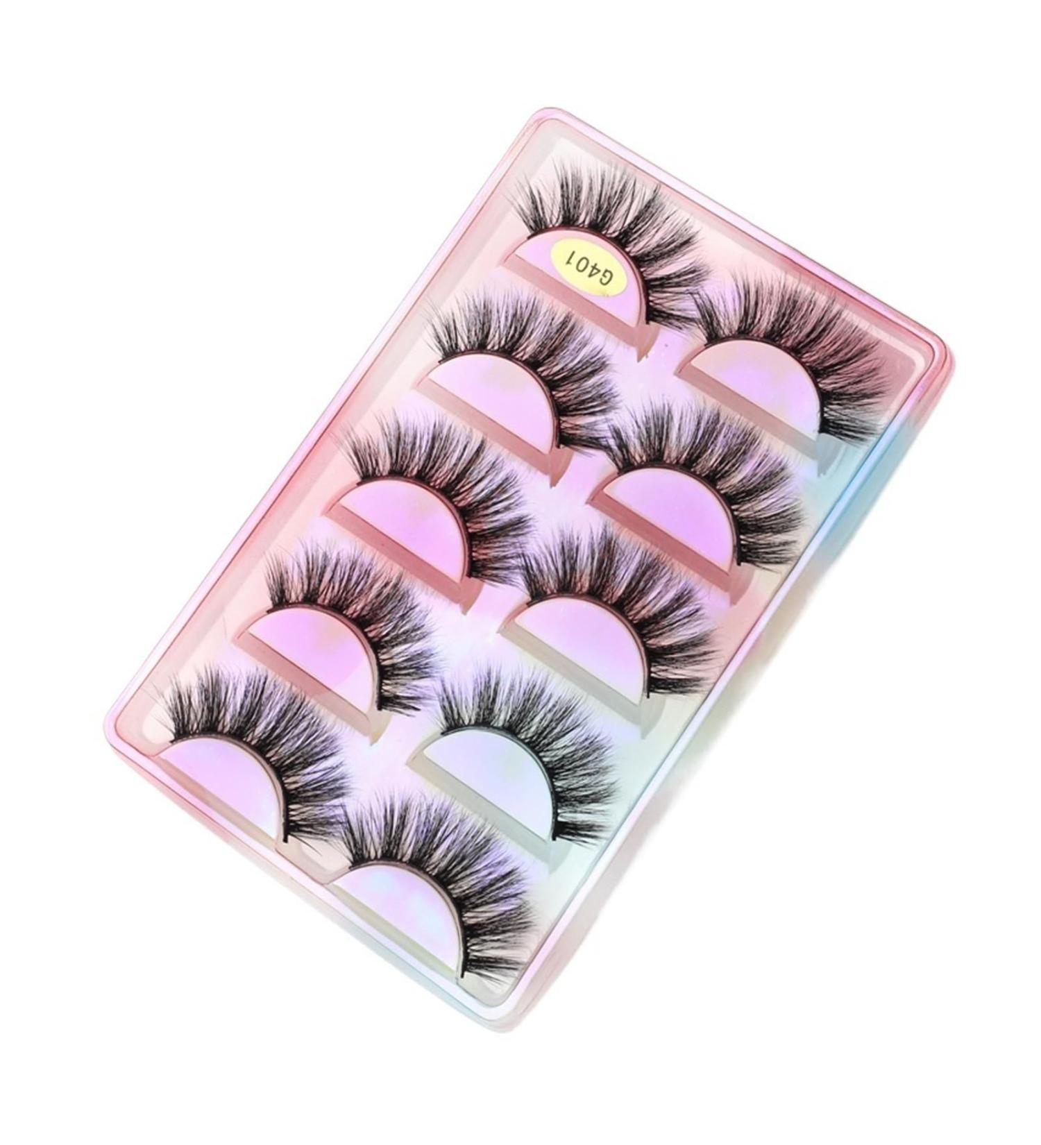 UAMOU 10 Styles 2/5/10/20/30/50/100 Boxes 3D Mink Lashes 5 Pairs Natural Individual Mink False Eye Lashes Make Up Kit Cilios Cheerfully (Color : G401 Size : 50 BOXES (250 pairs)) - Buy Online on GoSupps.com
