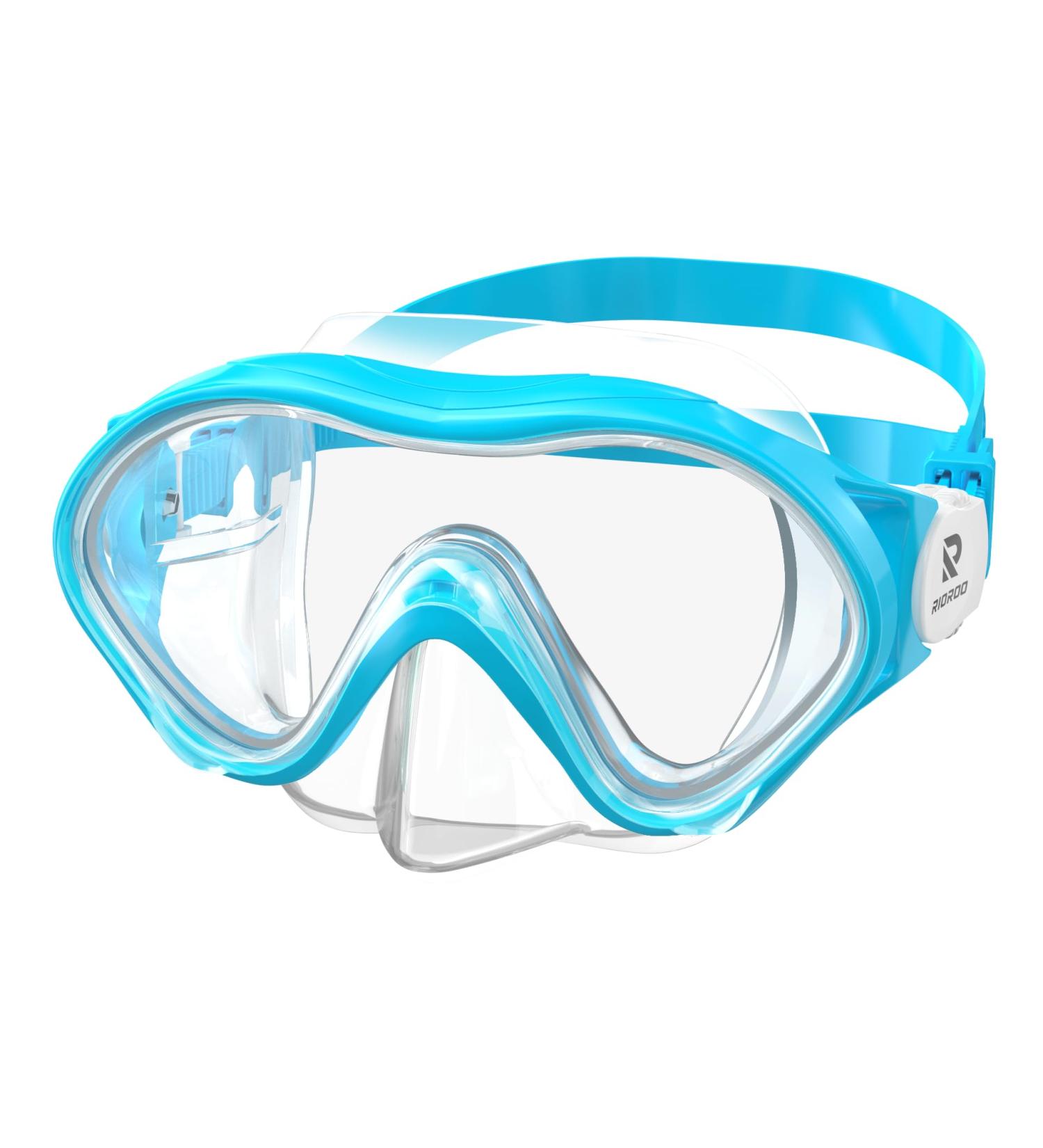 Rioroo Children s Diving Goggles | Anti-Fog 180 HD Snorkel Mask for Kids (4-14 Years) - Perfect Swimming Goggles for Girls & Boys in Blue - Buy Online on GoSupps.com