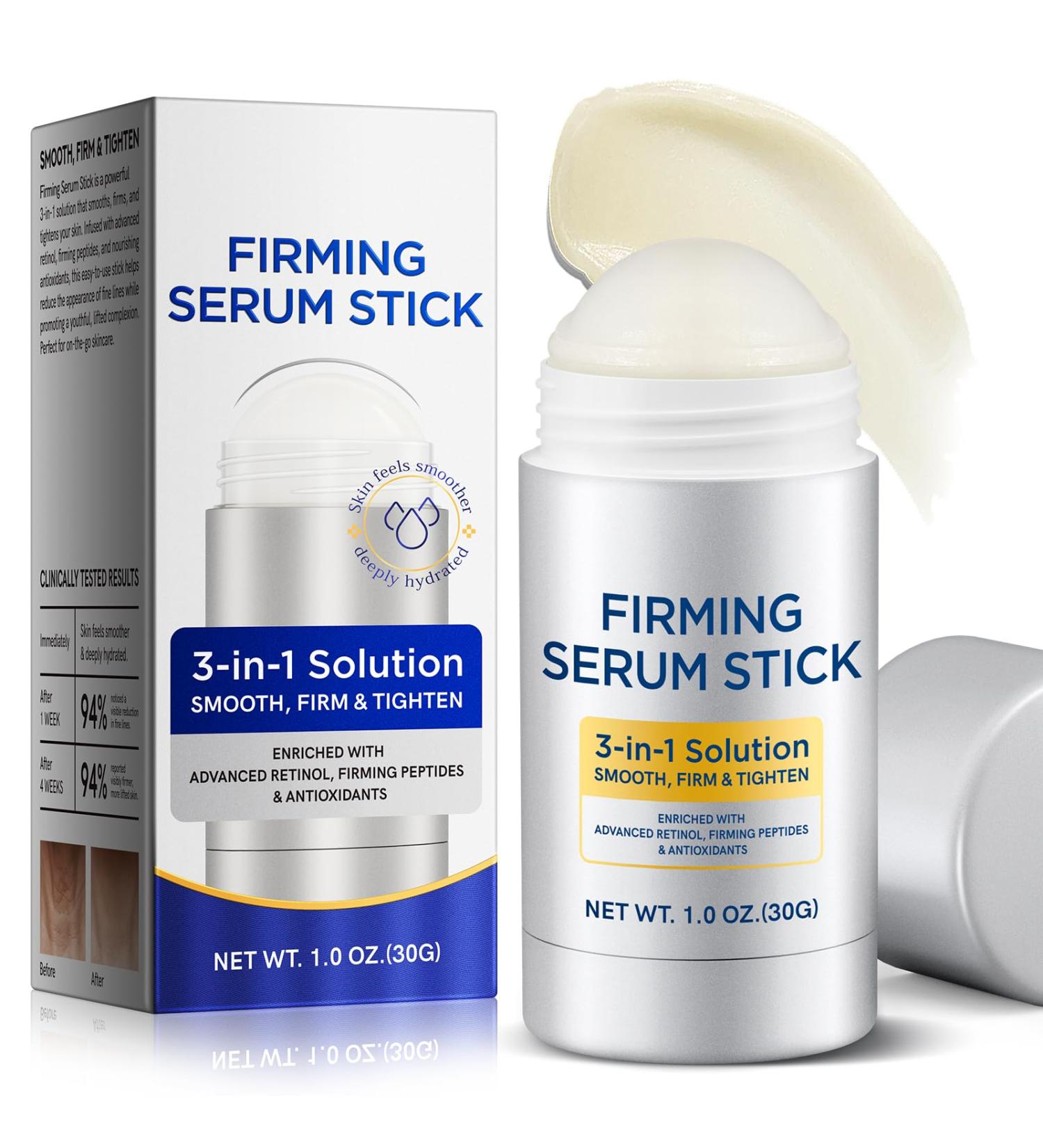 Retinol Firming Serum Stick 3-in-1 Retinol Face Stick Enriched with Antioxidants Smooth Firm and Tighten Skin(1.0 oz) - Buy Online on GoSupps.com
