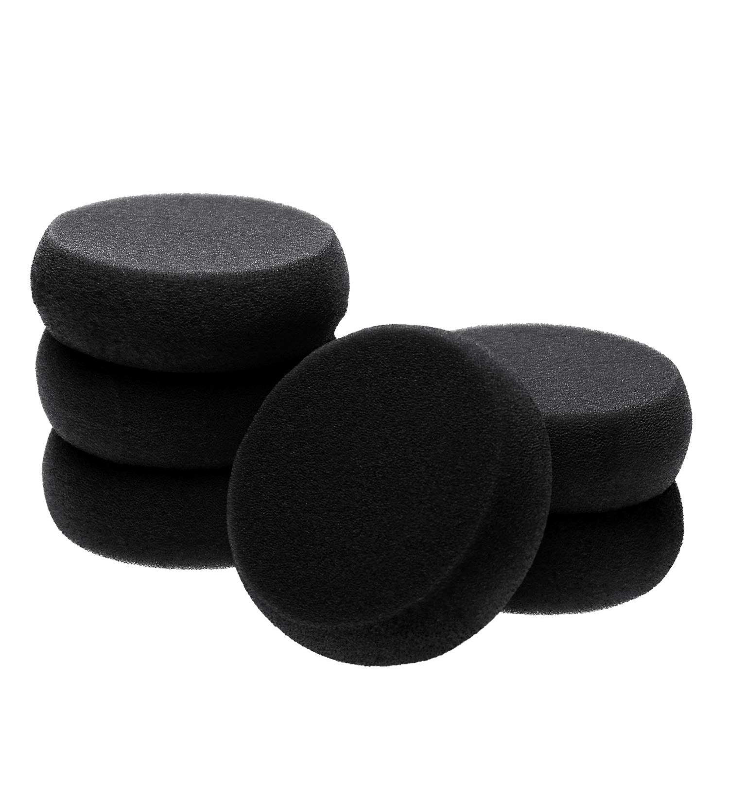 6PCS Round Foam Painting Sponges - Ideal for Acrylic & Watercolor Painting, Staining, DIY Crafts - Black - Buy Online on GoSupps.com
