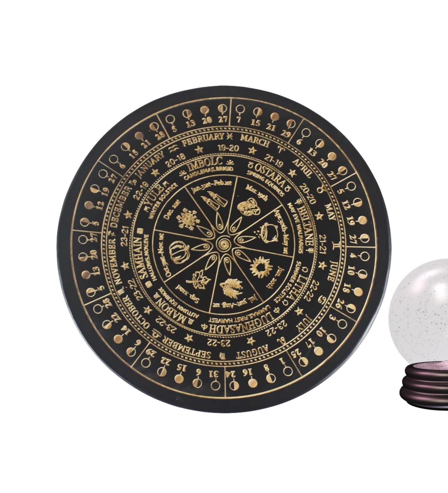 Pendulum Board & Desiral Rod Necklace | Metaphysical Wood Dowsing Rod | Witch Gift & Carved Round Star Board - Buy Online on GoSupps.com