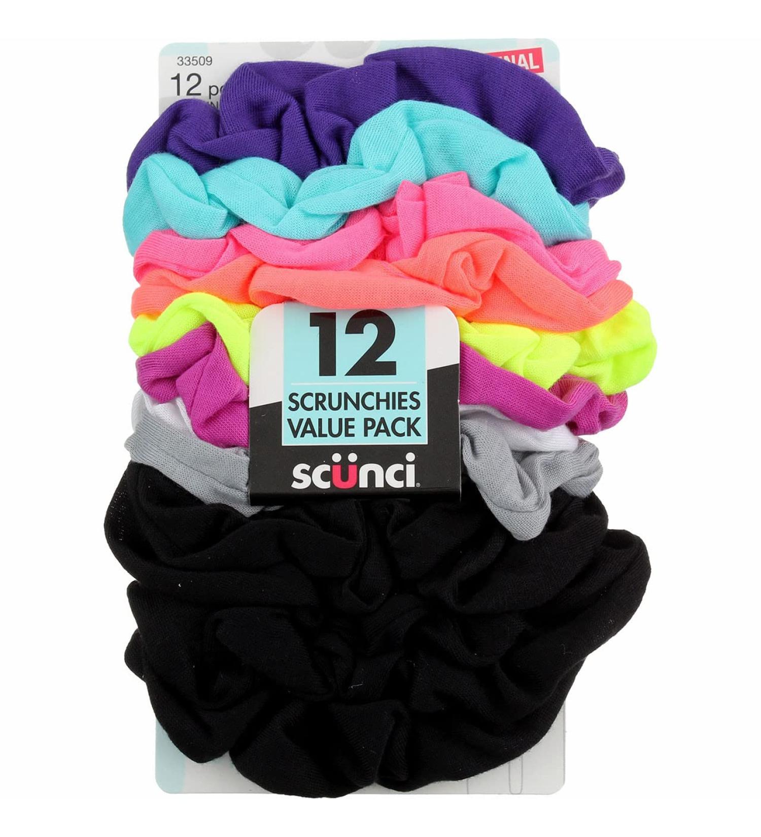 Scunci Cotton Elastics Hair Bands Large Scrunchies 12 Pack - Hair Accessories for Women/Girls - Buy Online on GoSupps.com