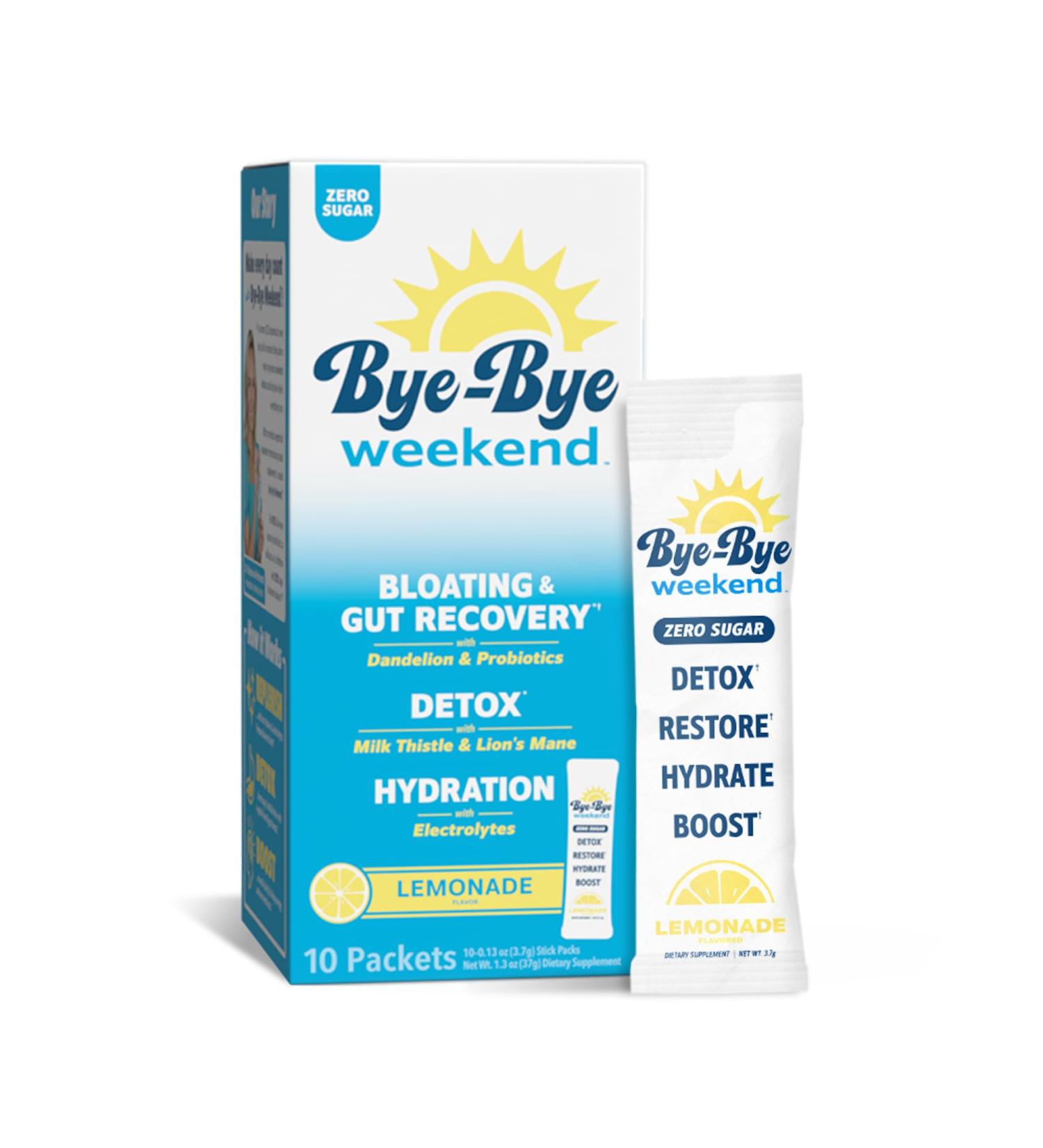 Recovery & Hydration Drink Mix - Electrolytes Probiotics Vitamins for Liver & Gut - Sugar-Free Lemonade Powder - 10 Pack - Buy Online on GoSupps.com