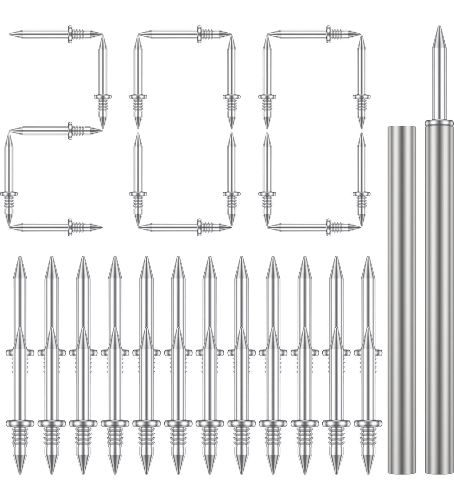 Seamless Nail 200 Pieces Double-Headed Nails Nail for Skirting Boards without Marks Invisible Safety Screws with Double Head Nails with 2 Nail-Specific Sleeve Tools - Buy Online on GoSupps.com