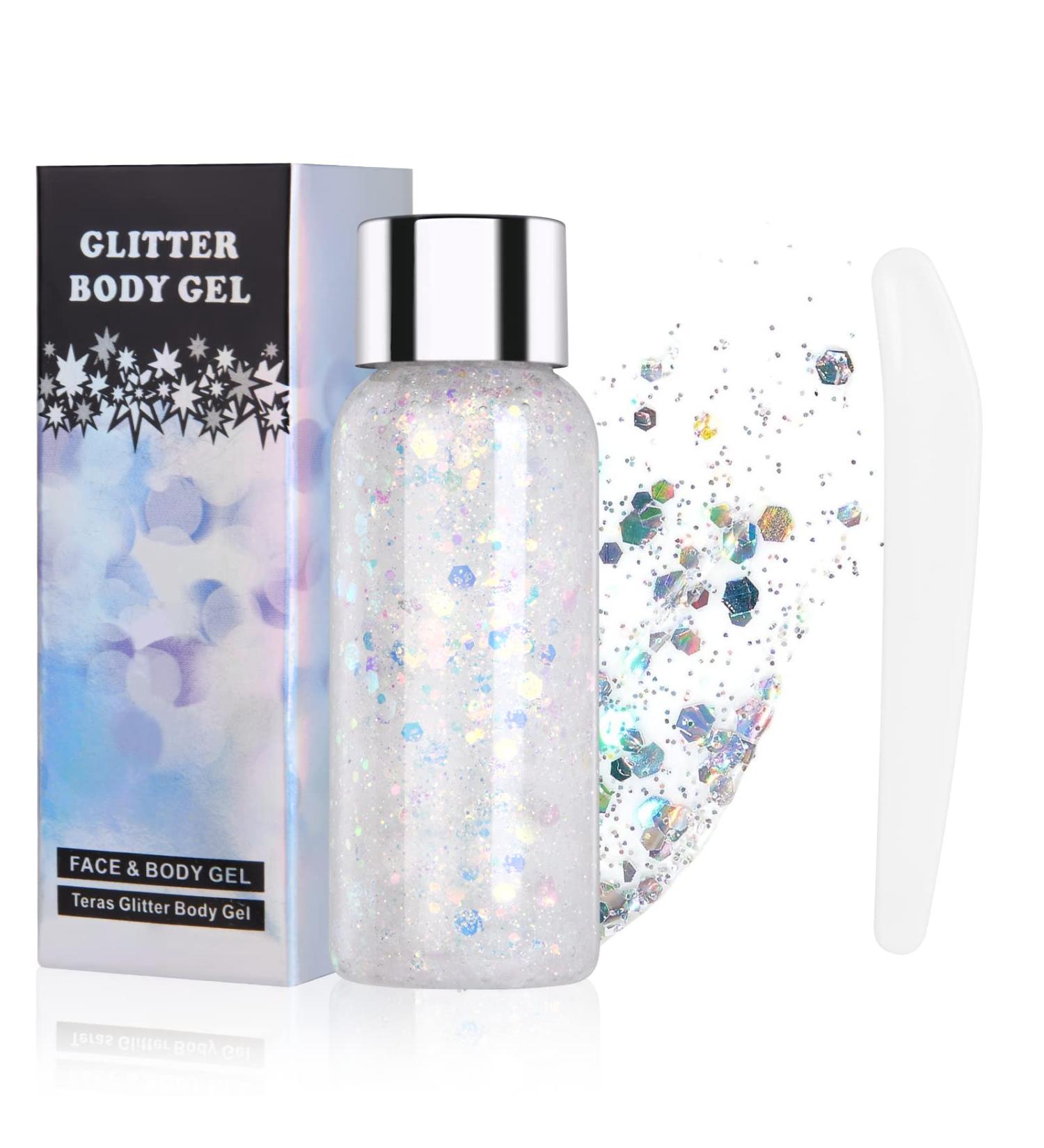 Uraqt Body Glitter Gel | Chunky Sparkling Glitter for Face Hair & Lips | Festival Makeup - Buy Online on GoSupps.com