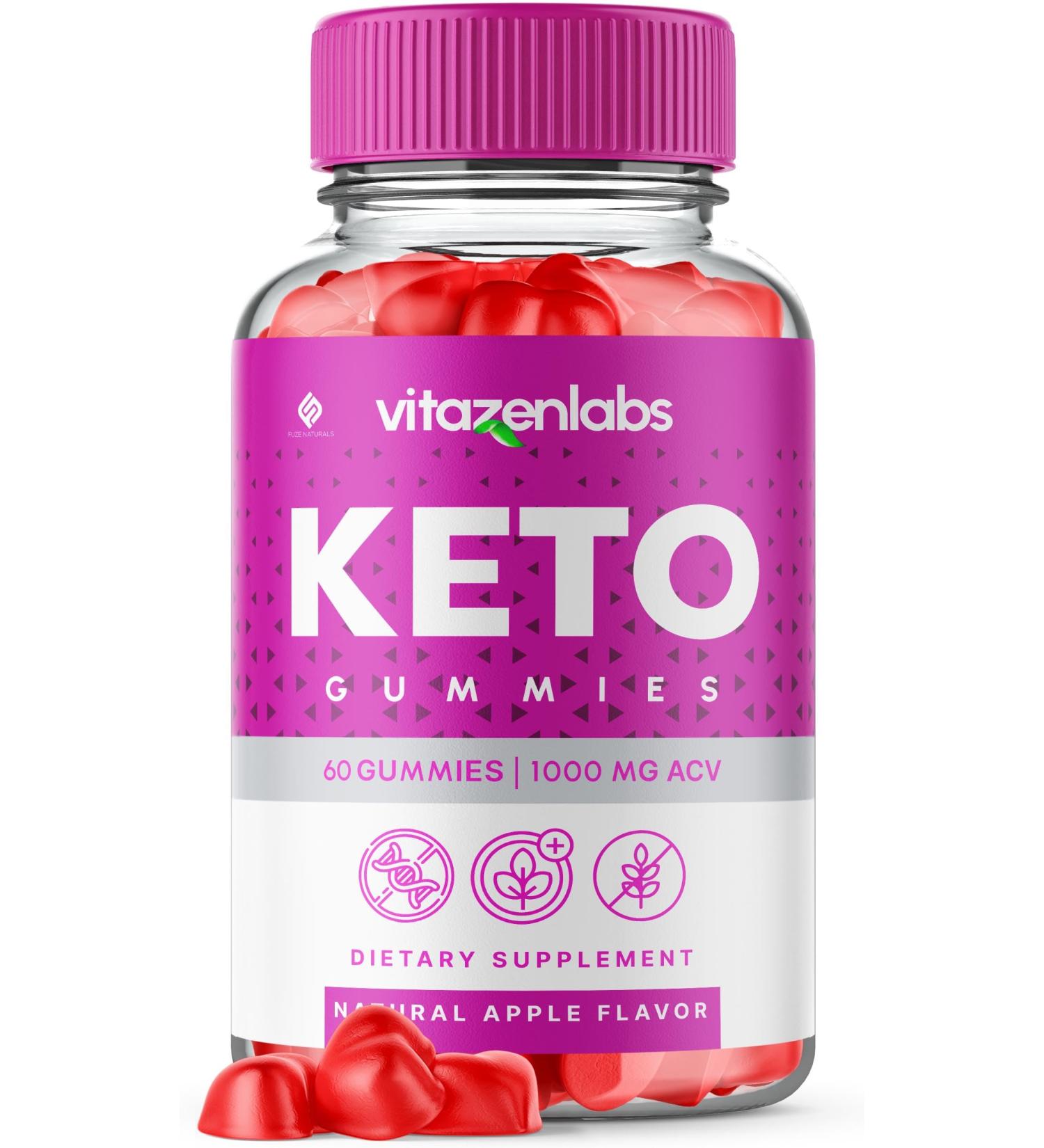VitazenLabs Keto Gummies | ACV 1000mg & B12 Supplement for Women & Men | Vegan Formula | 60 Gummies - Buy Online on GoSupps.com
