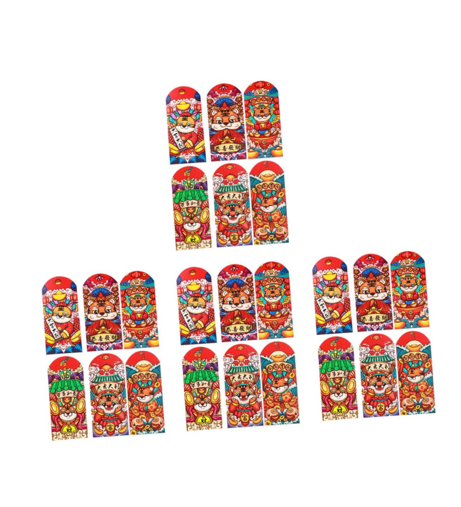 ABOOFAN 72 Pcs Year of The Tiger Red Envelope New Year Red Packet New Year Money Pocket Tiny Bag Year Hong Bao Hongbao Card Envelope Chinese Red Envelope Lucky Paper Year Red Envelope - Buy Online on GoSupps.com