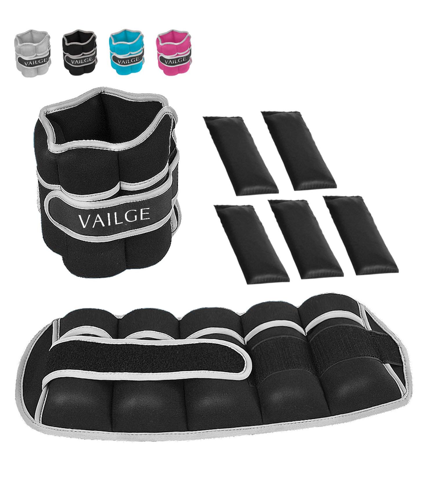 Vailge Adjustable Wrist & Ankle Weights 0.5kg-3kg - Perfect for Fitness Running Gymnastics - Unisex Training Weights - Buy Online on GoSupps.com