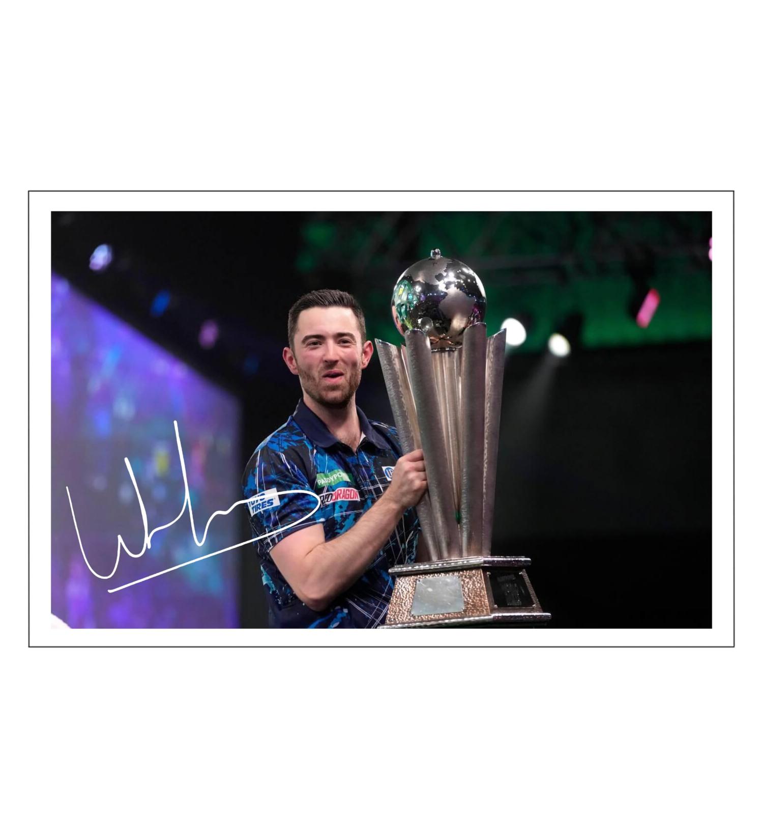 RJR PRINTS Luke Humphries World Darts Signed Photo 6" x 4" Pre-Printed Autograph Gift