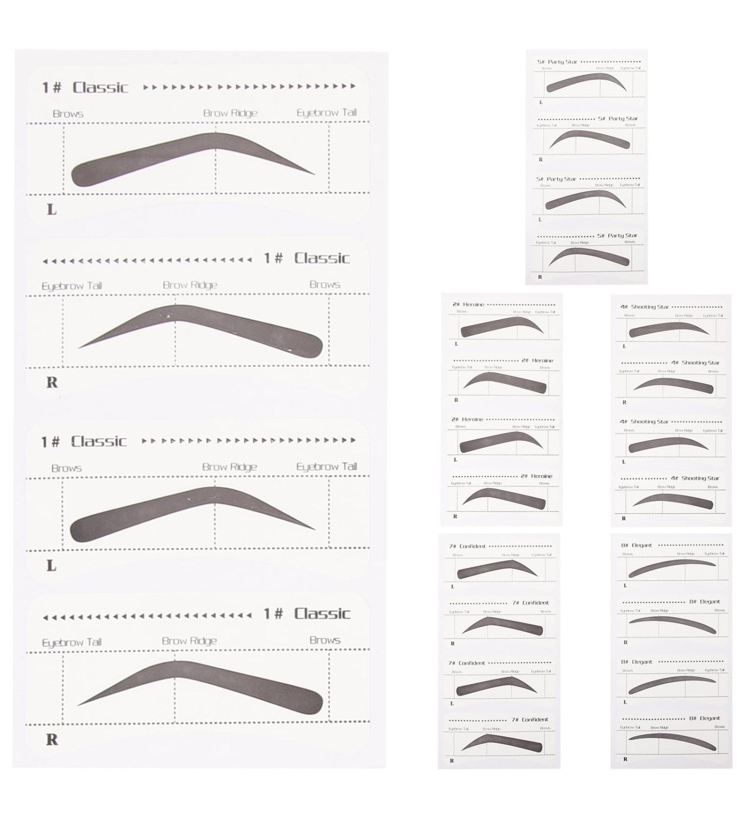 DECHOUS 6 pi ces Pochoirs Sourcils Jetables pour Femmes Mod les Autocollants Pratiques et Confortables Outil Maquillage Sourcils D butants et Professionnels - Buy Online on GoSupps.com